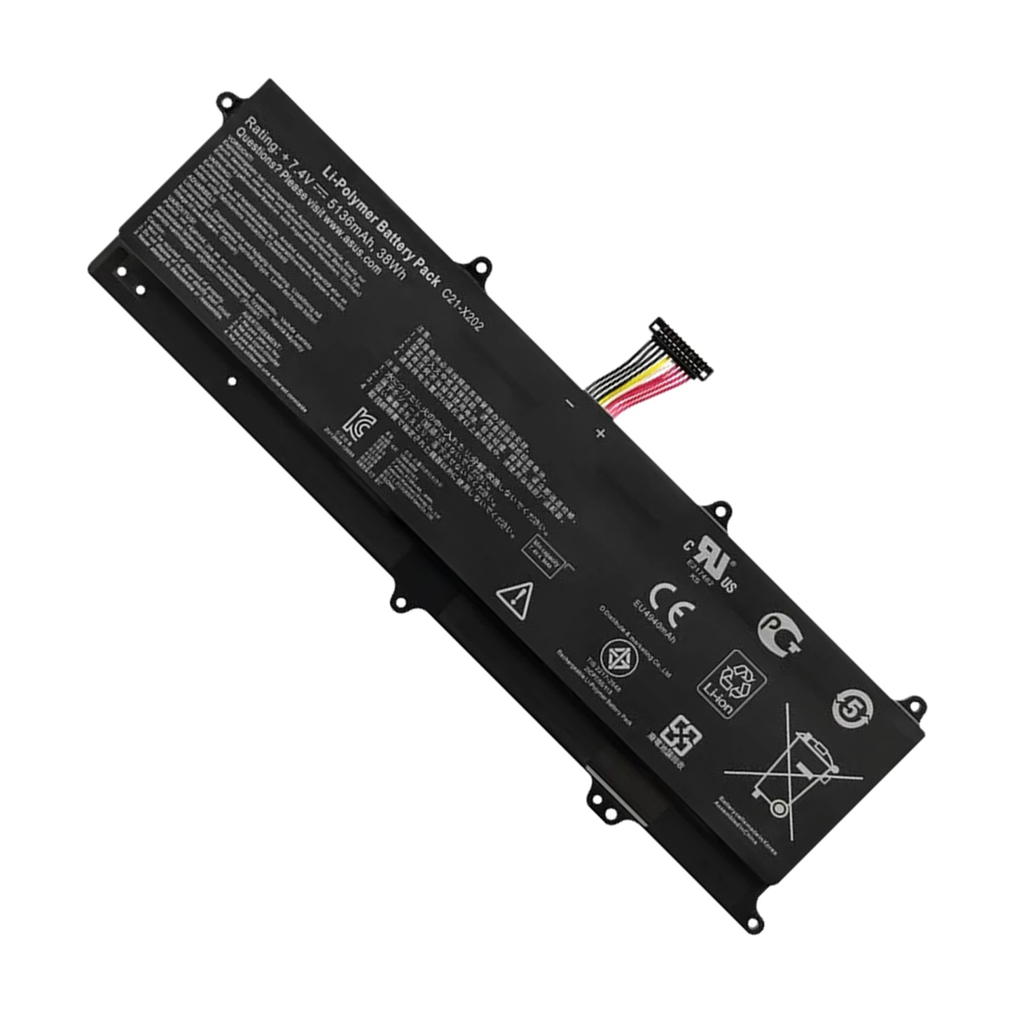 Аккумулятор KELESY C21-X202 для ноутбука ASUS VivoBook S200 S200E X201 X201E X202 X202E S200E-CT209H S200E-CT182H S200E-CT1