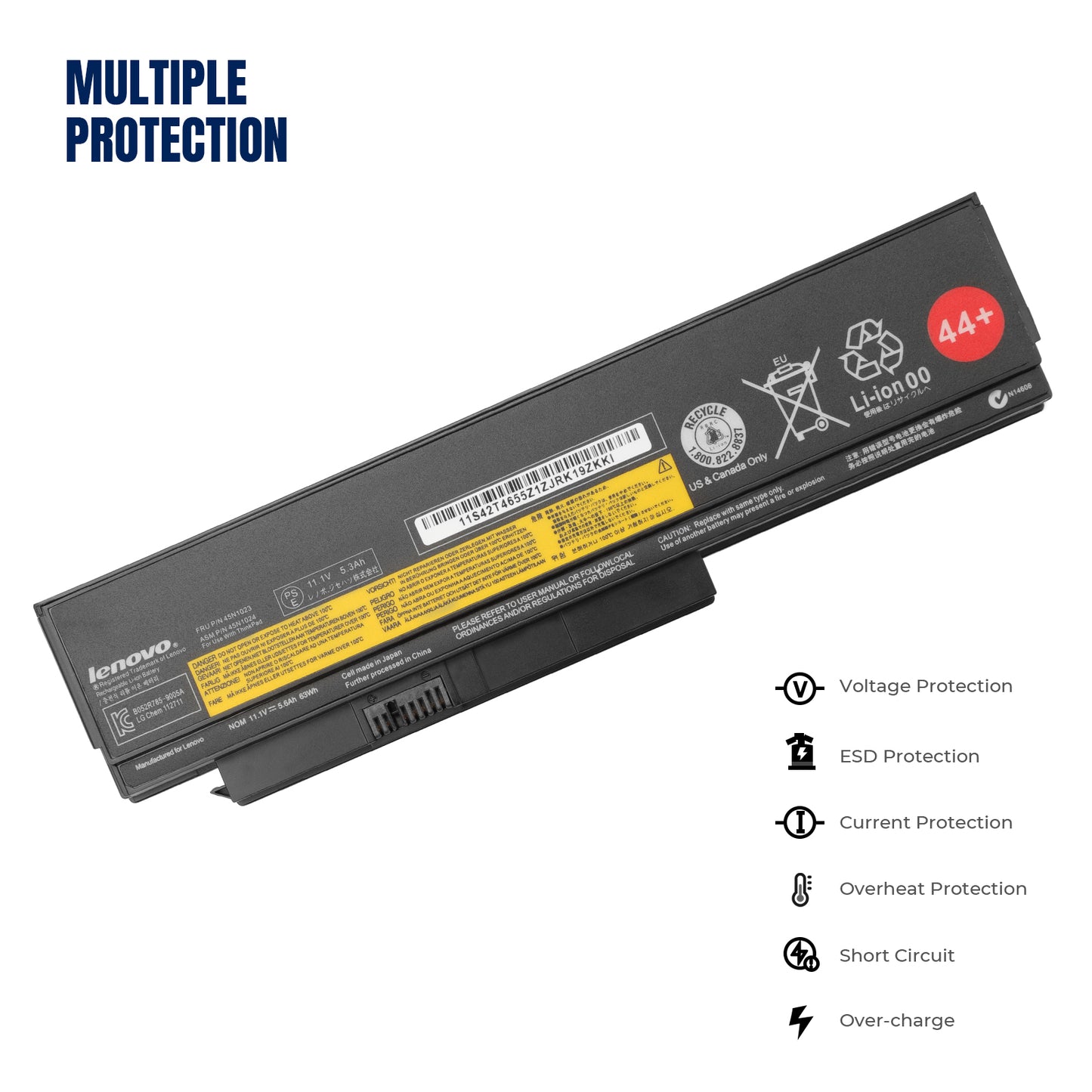 KELESY 44+ 11.1V 63Wh 45N1022 Battery For Lenovo ThinkPad X230 X230I X230S 45N1020 45N1021 45N1023 45N1024 45N1025 45N1028
