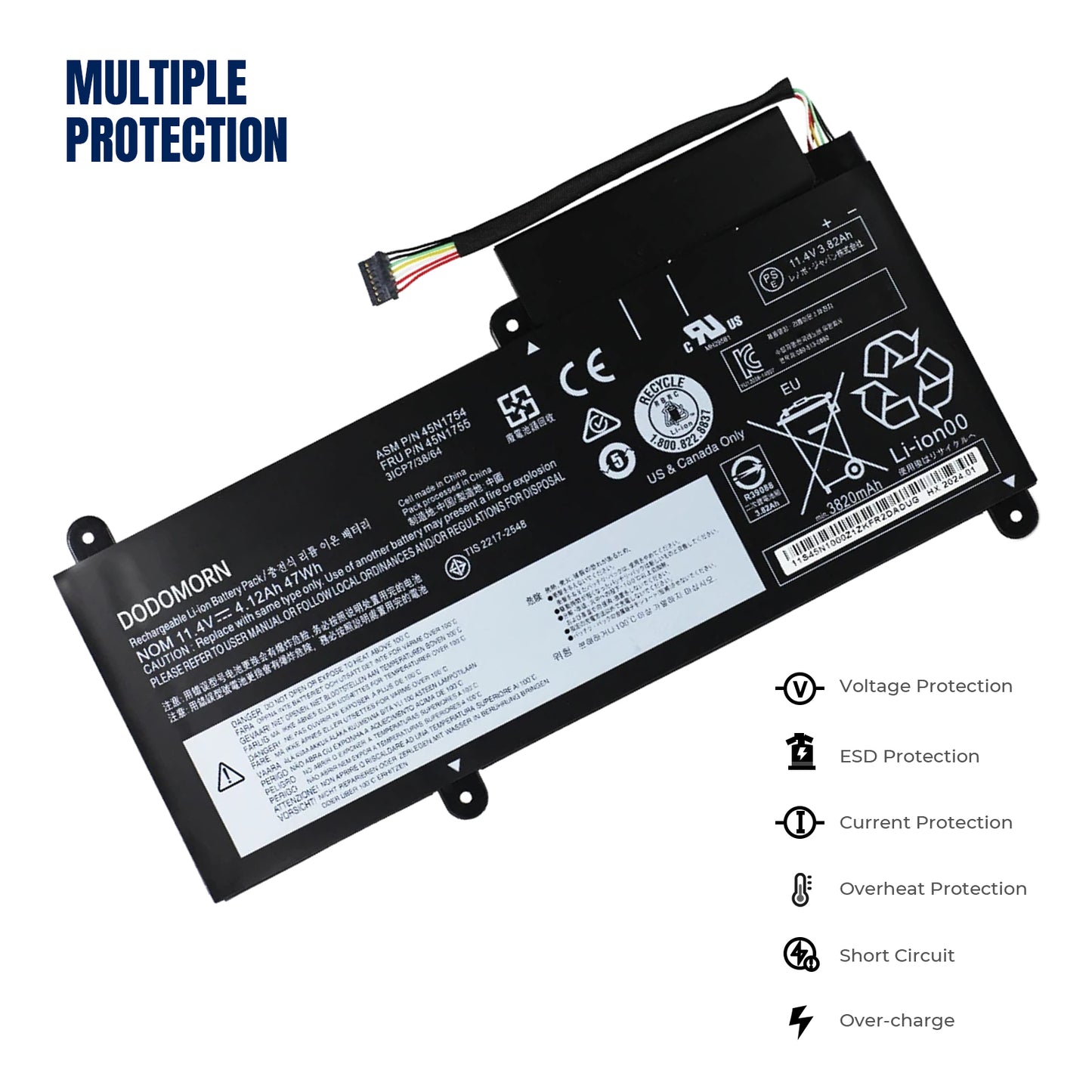 KELESY 45N1754 Laptop Battery For Lenovo ThinkPad E450 E450C E455 E460 E460C E465 E465C 45N1752 45N1753 45N1755 45N1756 47Wh