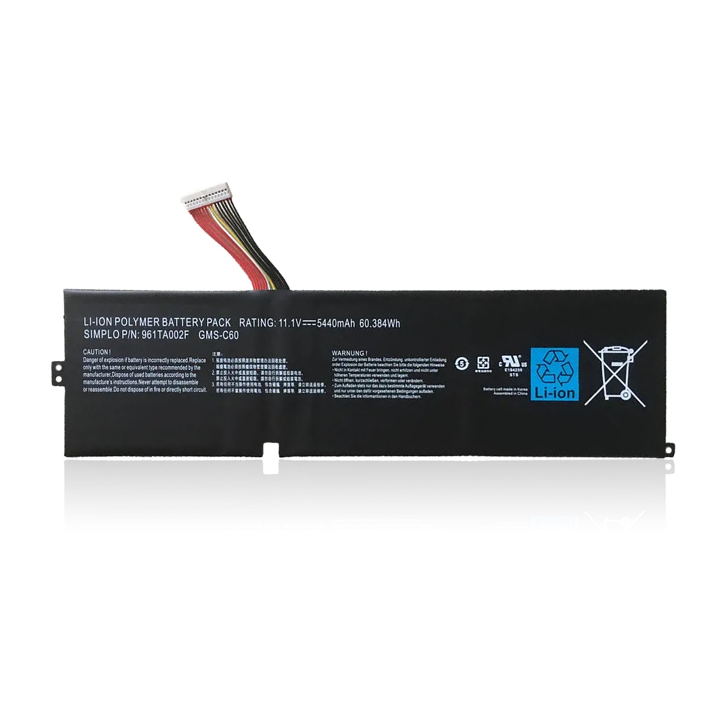KELESY GMS-C60-batería Original para ordenador portátil Razer Blade R2, 11,1 V, 60.384Wh, 17,3 pulgadas, 17, 2012, 961TA002F