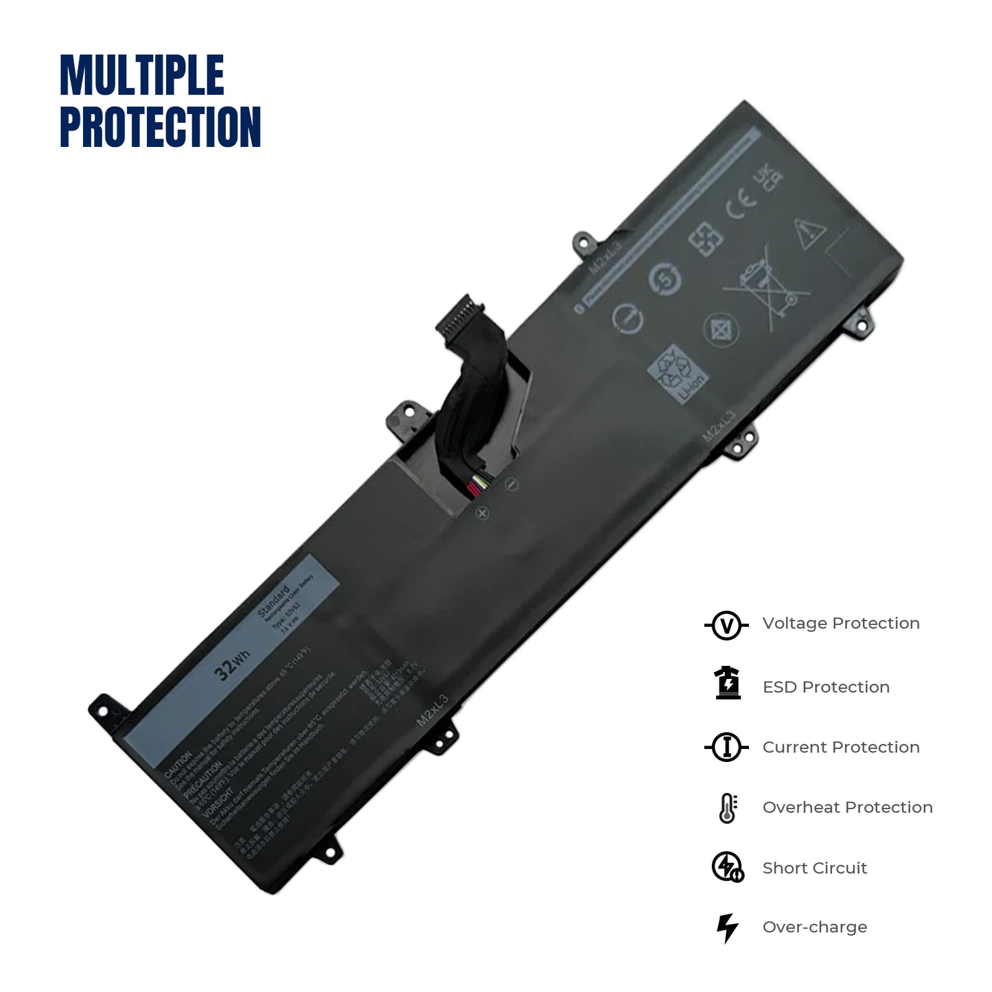 KELESY 0JV6J Battery For Dell Inspiron 11 8NWF3 3000 3162 3164 3168 P24T001 Series PGYK 5 7.6V 32Wh OJV6J 0HH6K9 Laptop
