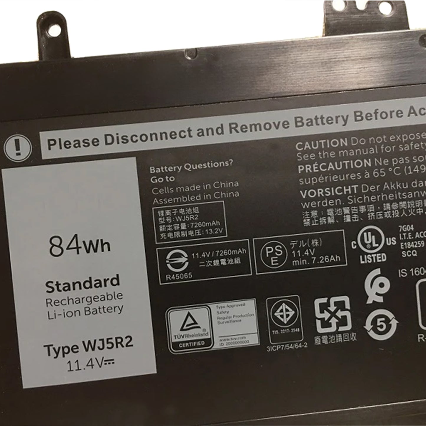 KELESY Batería de ordenador portátil para DELL Precision 15, 11,4 V, 84WH, WJ5R2, 3510, serie M3510, Notebook, WJ5R2, 4F5YV