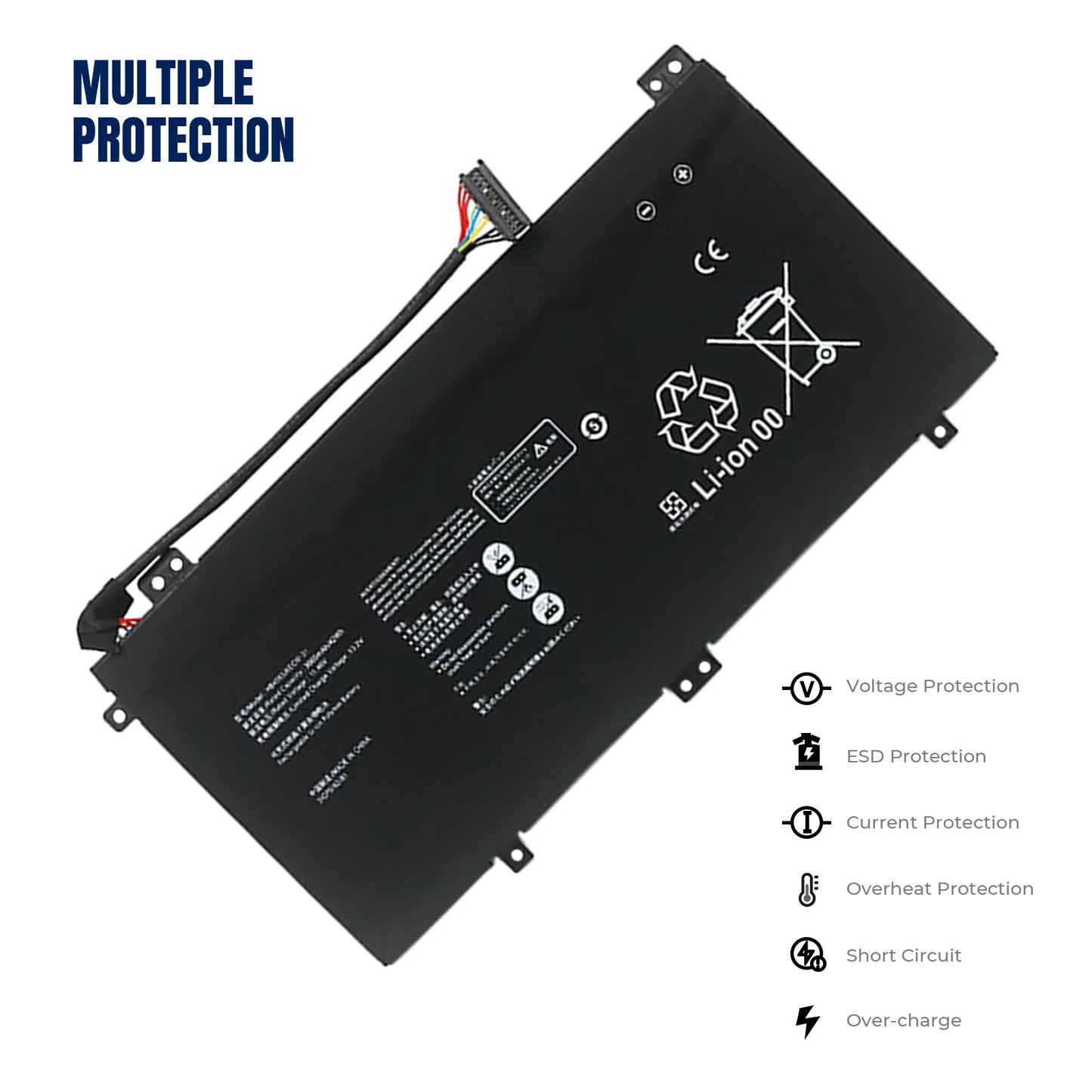 KELESY Batería de ordenador portátil para Huawei Matebook 13, HB4593J6ECW-31, WRTB-WFH9L, WRTB-WFH9F, 11,46 V, 3665mAh, 42WH