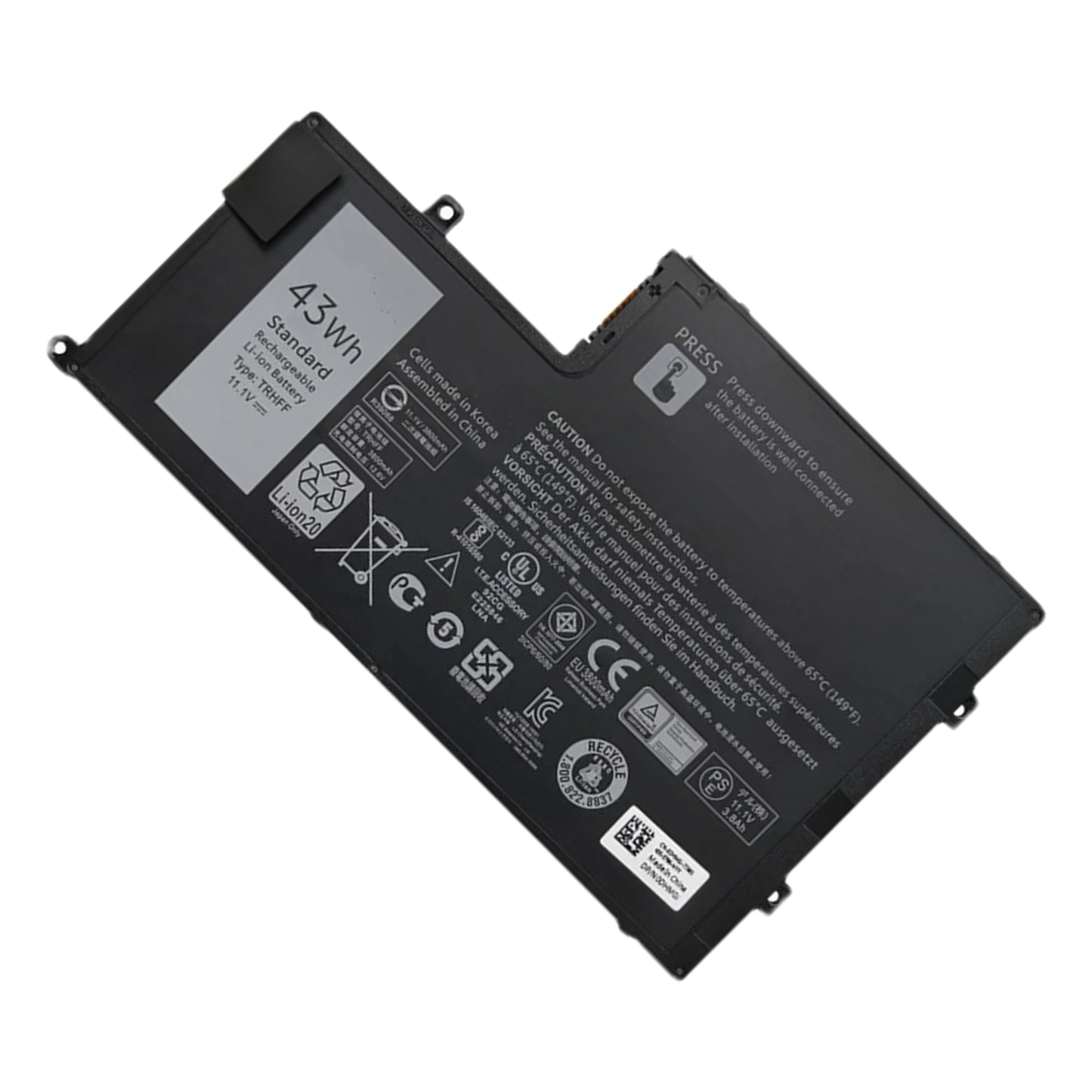 KELESY 11.1V 43Wh TRHFF Battery For Dell Inspiron 5547 5545 5548 5447 5445 5448 14-5447 15-5547 3450 3550 1V2F6 01V2F