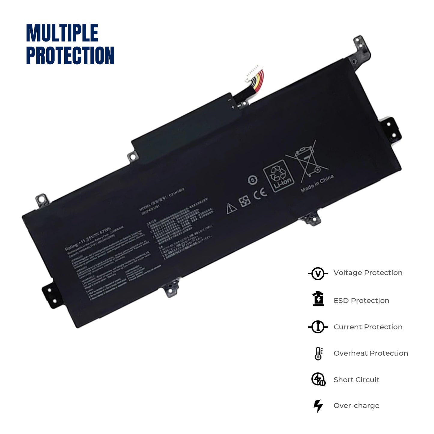 KELESY C31N1602 11.55V 57WH Battery For ASUS Zenbook U3000 U3000U UX330 UX330U UX330UA UX330UA-1A UX330UA-1B UX330UA-1C