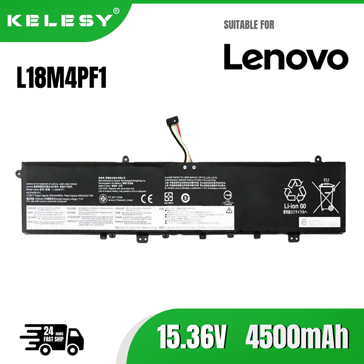 KELESY L18M4PF1 L18D4PF1 Laptop Battery For Lenovo Yoga 9-15IMH5 C940-15IRH C940-15IRH IdeaPad S740-15IRH Series 5B10T83738