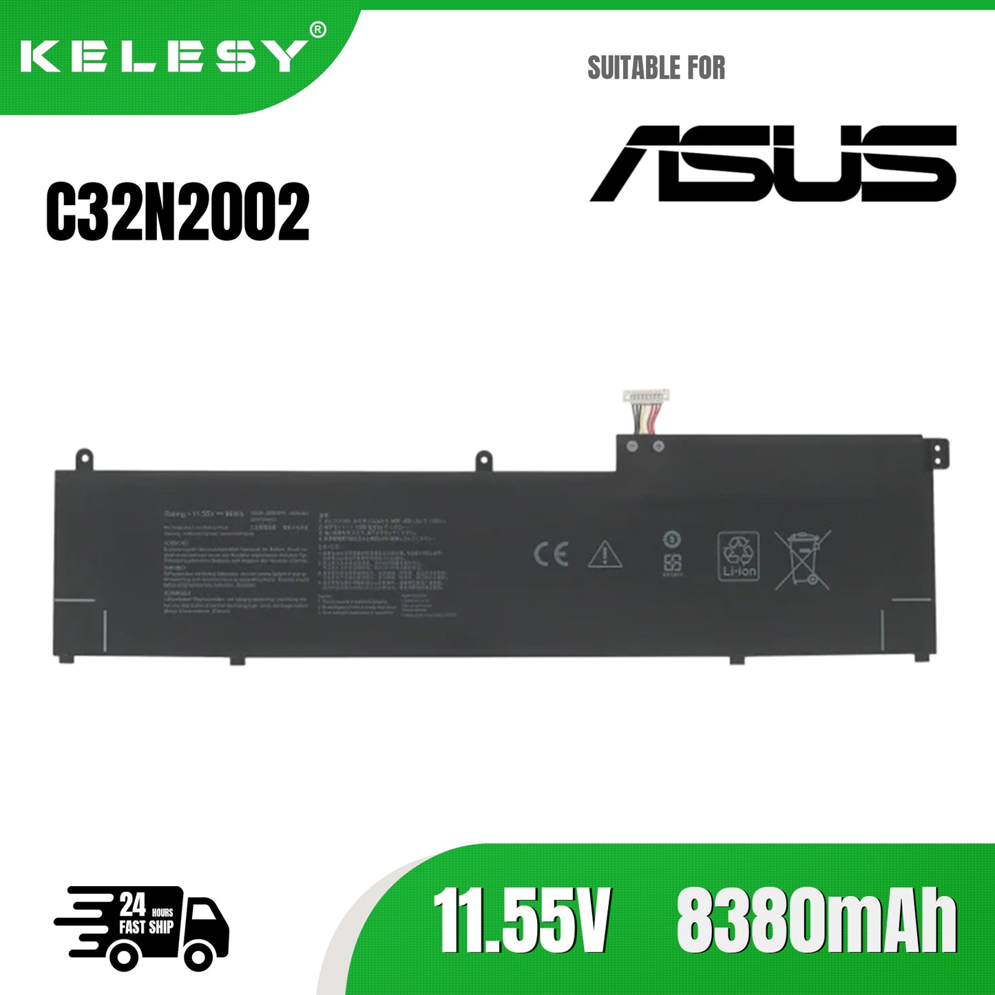 KELESY C32N2002 Laptop Battery For ASUS ZenBook 15 BX535LH UM535QE UM535QA UM5500QA UX535LH UX535LI UX564EH Q528EH 8230mAh