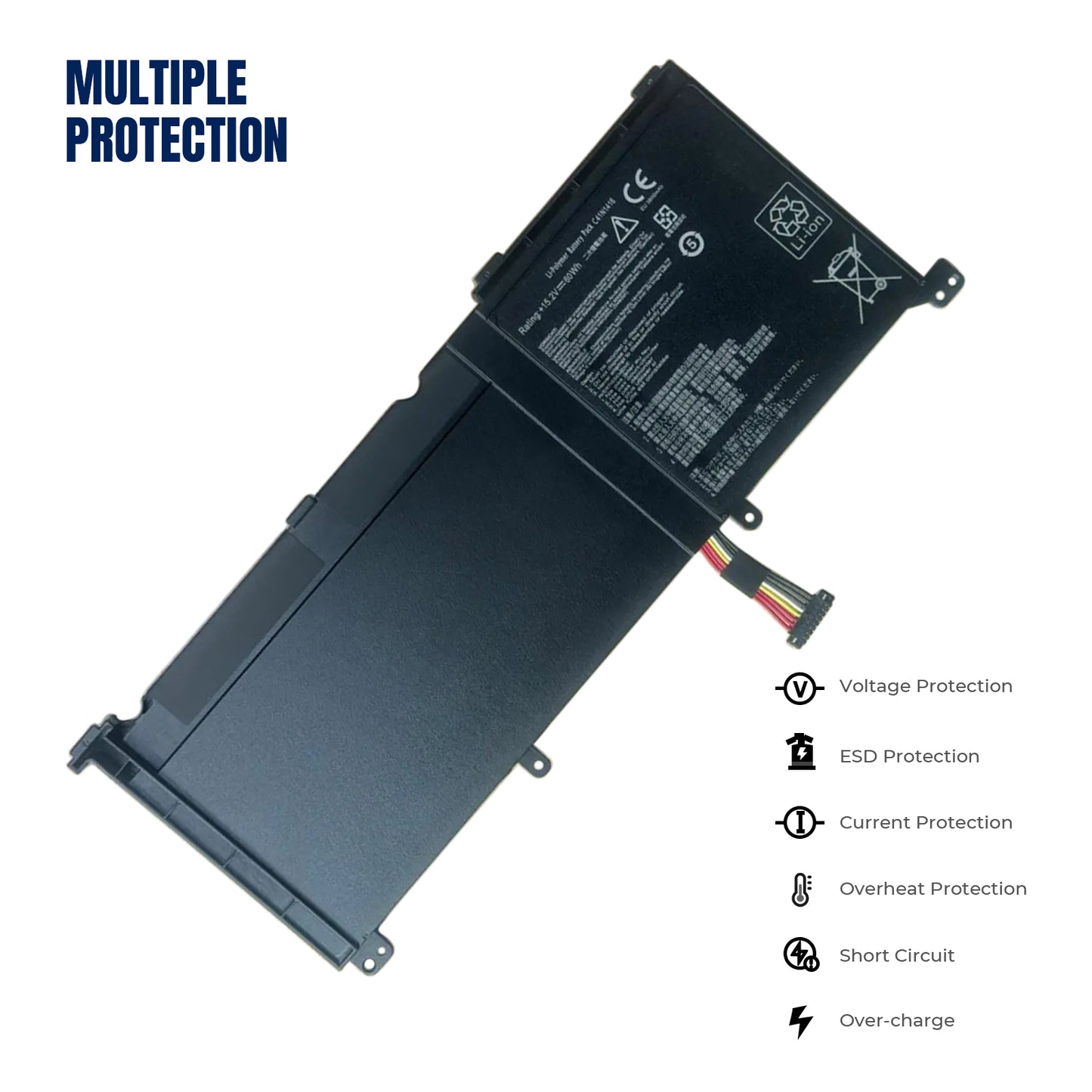 KELESY C41N1416 C41N1524 Laptop Battery For Asus ZenBook Pro UX501JW G501JW N501JW G60V G601JW UX501V 0B200-01250100 01250000