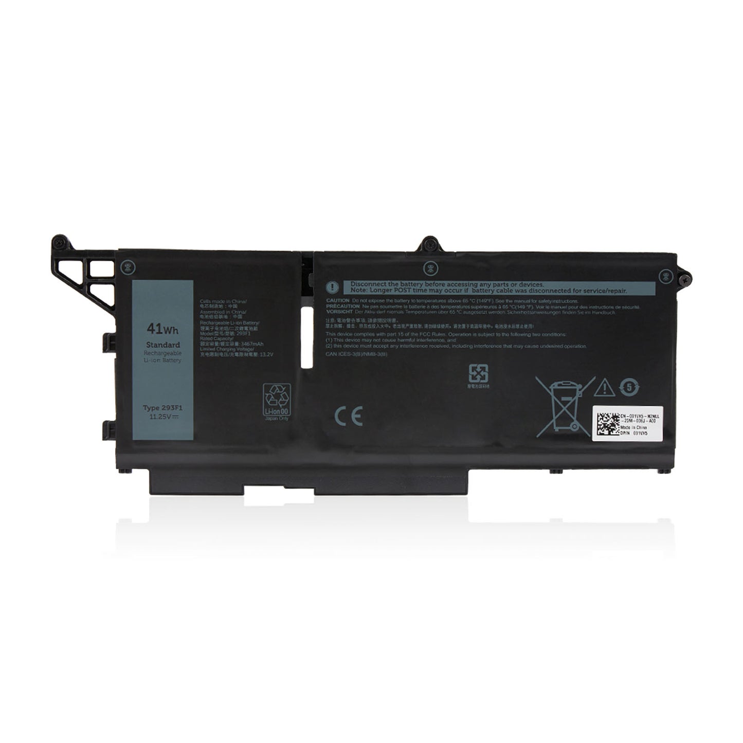 KELESY Laptop battery for Dell Latitude 5330 5430 5530 7330 7430 7530 precision 3570 FK0VR 58Wh 293F1 41Wh