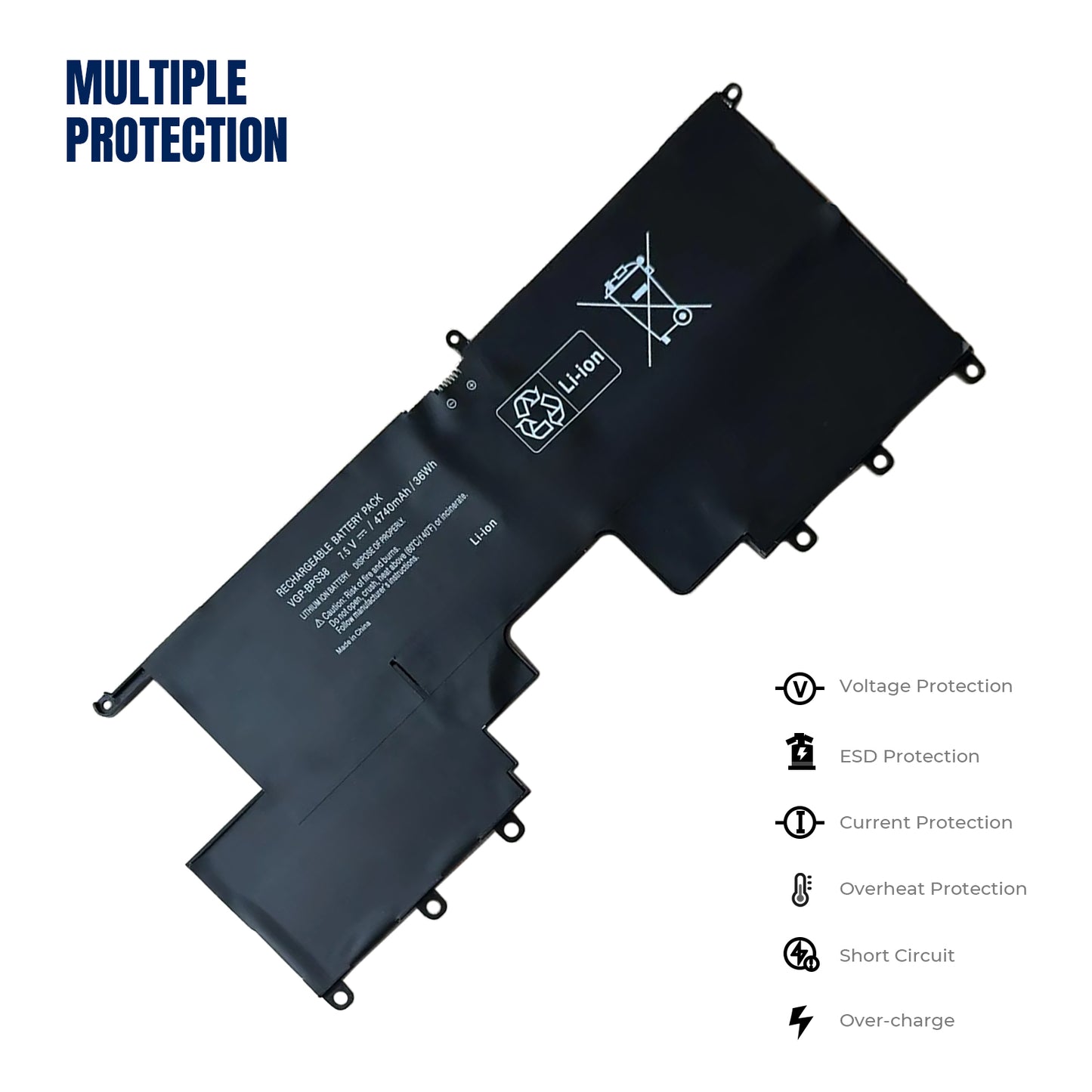 KELESY Nueva batería de ordenador portátil VGP-BPS38 para SONY VAIO PRO11 PRO13 SVP1321BPXB SVP13216PG SVP132A1CM SVP11217SCS 7