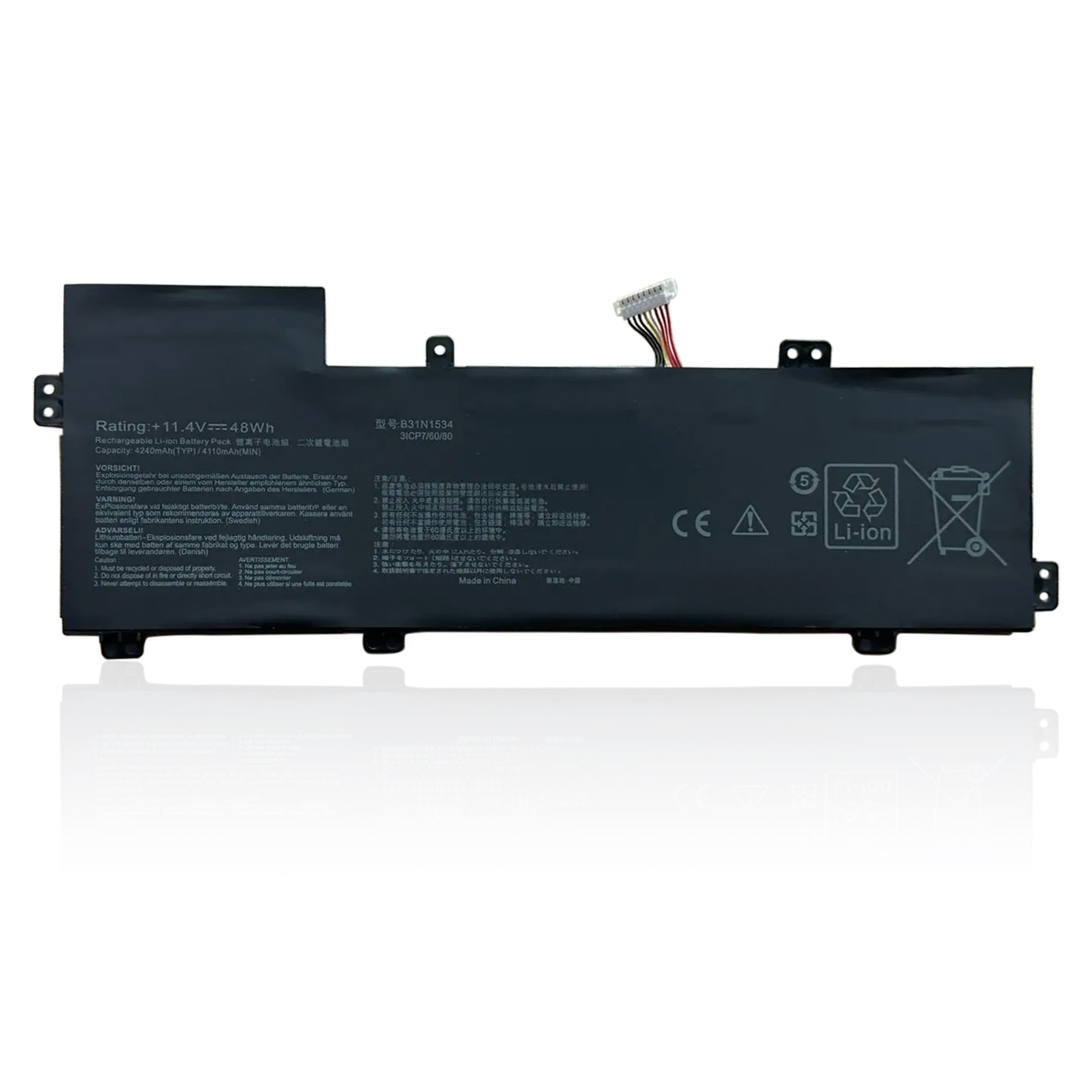 KELESY B31N1534 Laptop Battery For ASUS Zenbook UX510 UX510UW UX510UX Series 3ICP7/60/80 0B200-02030000 11.4V 48WH