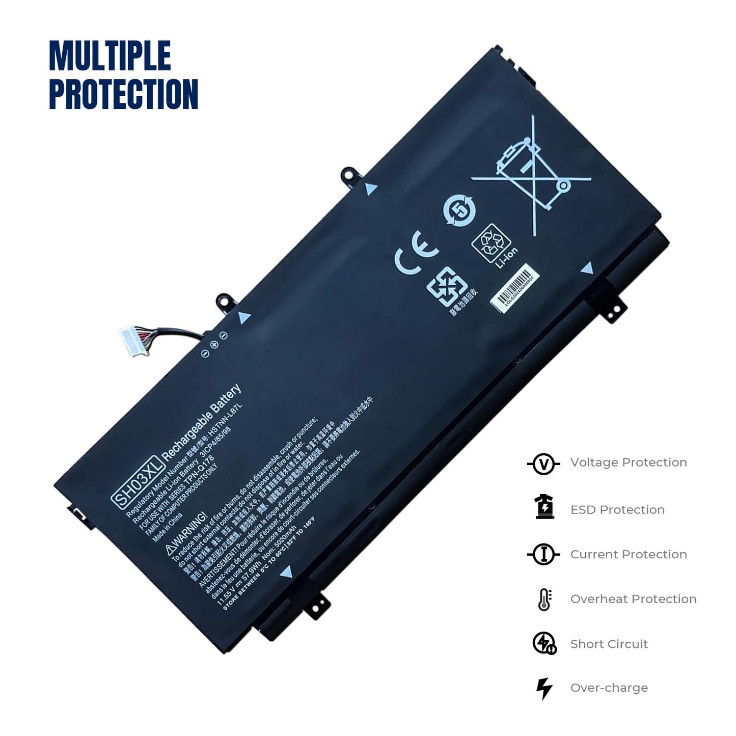 KELESY SH03XL CN03XL 859026-421 859356-855 HSTNN-LB7L TPN-Q178 Battery For HP Spectre X360 13-AB001 13-AB002 AC033DX 5020mAh