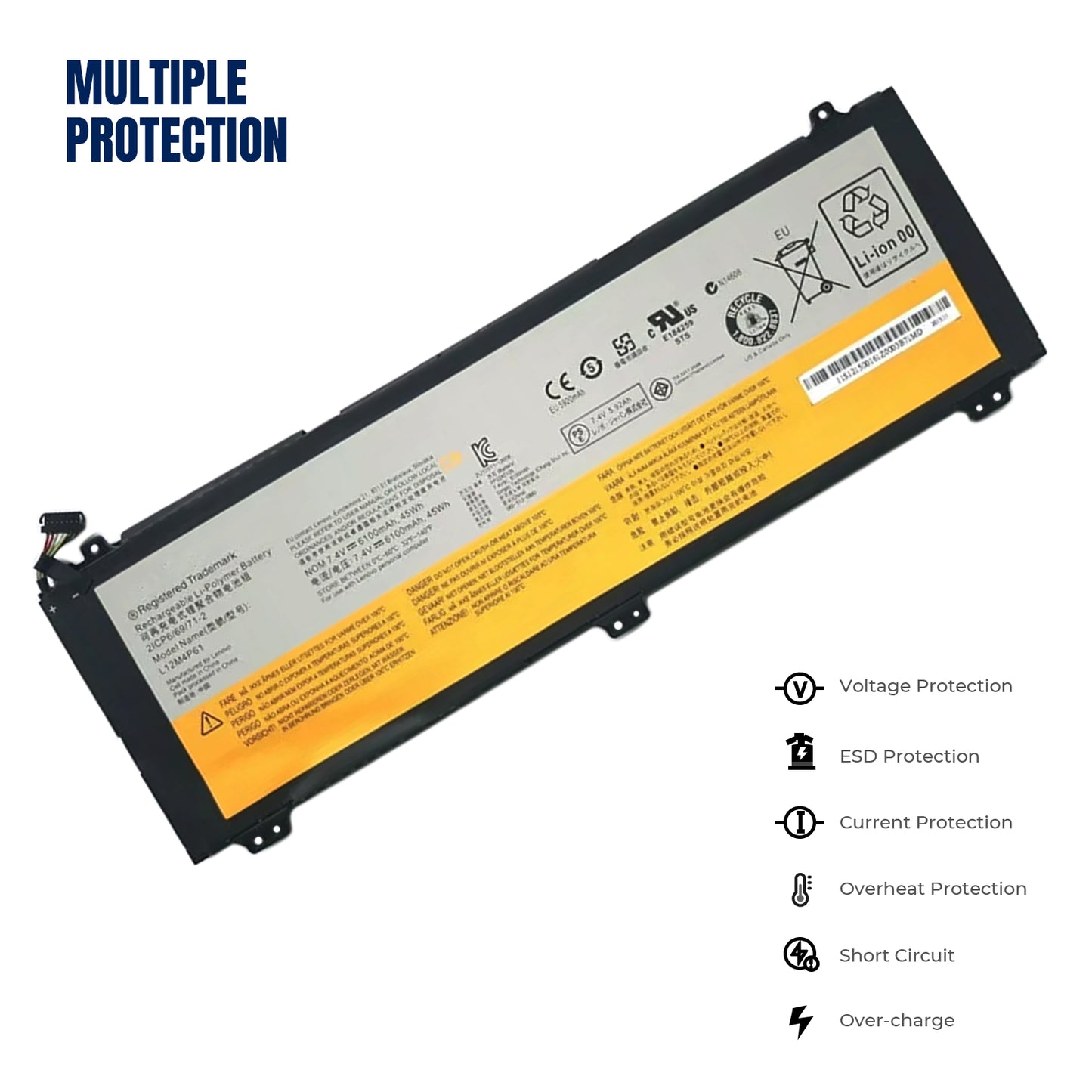 KELESY 7.4V 45WH New L12M4P61 L12L4P63 L12L4P61 Rechargable Laptop Battery Original For Lenovo IdeaPad U330 U330P U330T