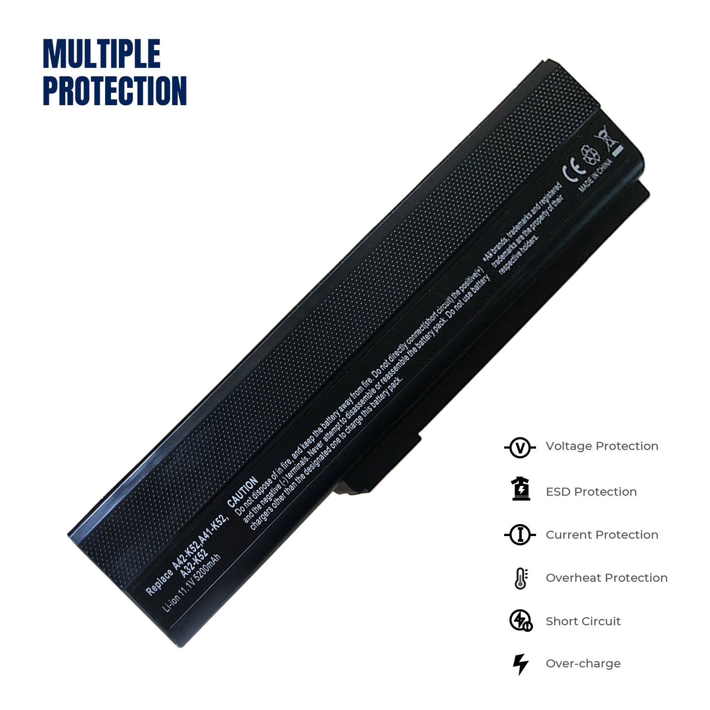 KELESY Laptop Battery For Asus A52 A52J K42 K42F K52F K52J Series,70-NXM1B2200Z A31-K52 A32-K52 A41-K52 A42-K52 free
