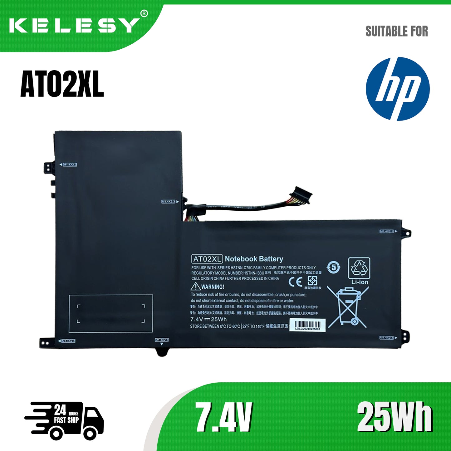 KELESY 7.4V 25Wh AT02XL new Original Laptop Battery For HP Elitepad 900 G1 Table HSTNN-C75C HSTNN-IB3U AT02025XL D3H85UT HSTNN-DB3U
