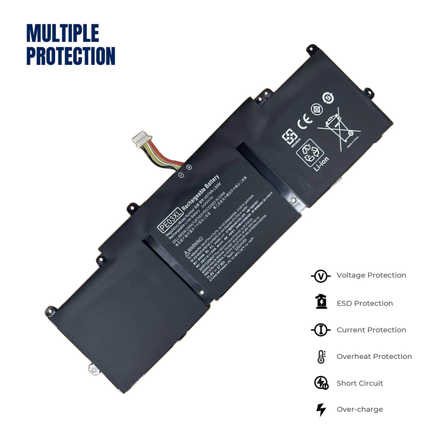 KELESY PE03XL HSTNN-PB6J HSTNN-LB6M 767058-005 767068-005 766801-851 766801-421 Battery For HP Chromebook 11 11.4v 37Wh