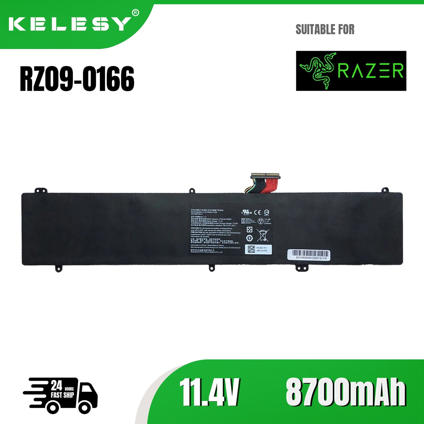 KELESY RZ09-0166-batería Original para ordenador portátil Razer Blade F1 Pro, 11,4 ", 17,3, 4K, I7-7820HK, 99Wh, 2017 V