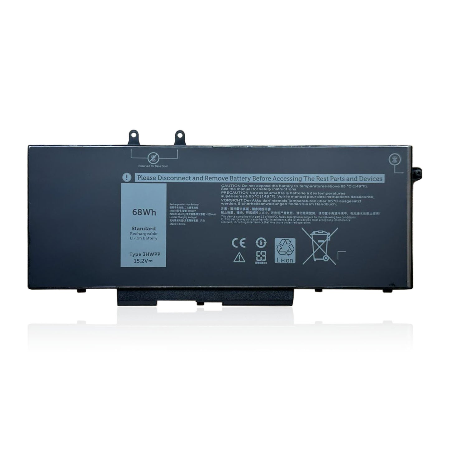 KELESY 15.2V 68WH 3HWPP Laptop Battery For DELL Latitude 5401 5501 5411 5410 5511 3541 Series Notebook P80F003 P98G003