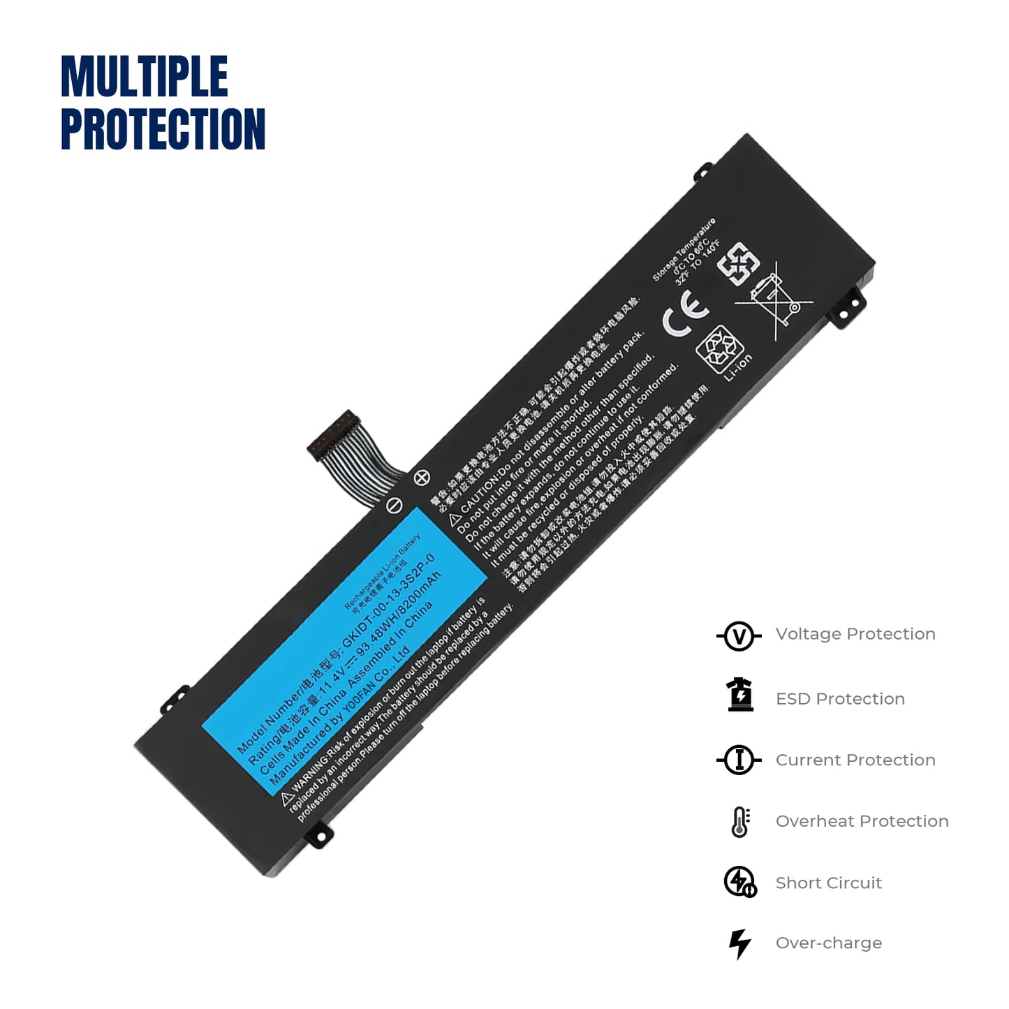 KELESY Batería de GKIDT-00-13-3S2P-0 de 11,4 V, 8200mAh, para XPG Xenia 15, para zhenker XMG Fusion 15 XFU15L19 GKIDT-03-17-3S2P