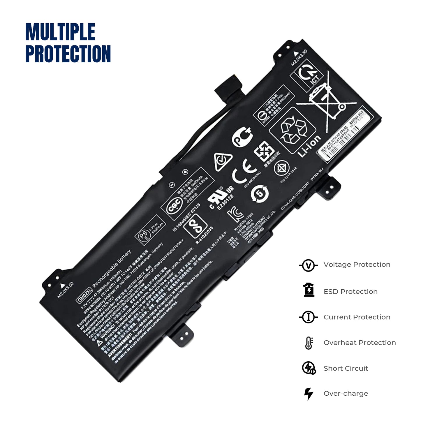 KELESY GM02XL Laptop Battery For HP Chromebook 14 G5 Chromebook X360 11 G1 Series 917679-271 HSTNN-DB7X HSTNN-UB7M GM02