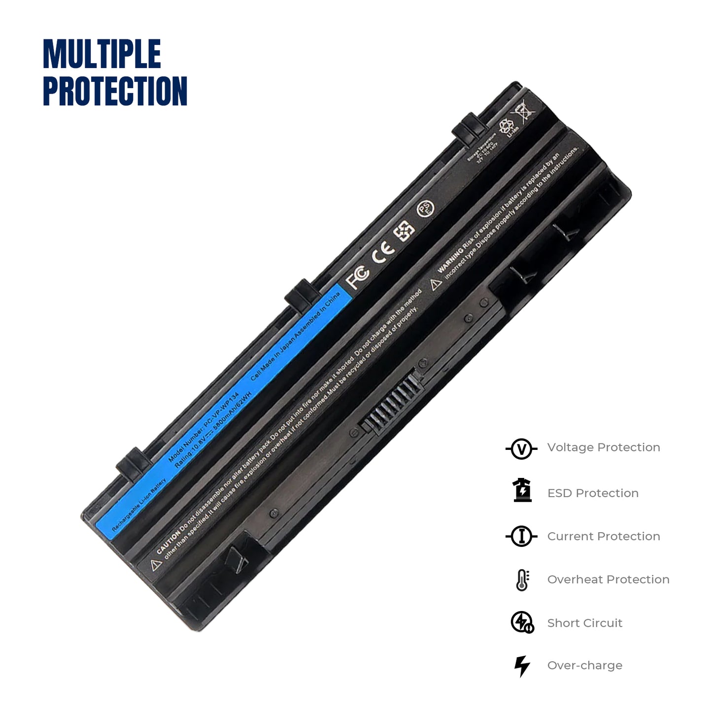 KELESY Batería de ordenador portátil PC-VP-WP134, parte de PC para NEC PC-VP-WP135, OP-570-77018, OP-570-77019, VK24L, VK30H