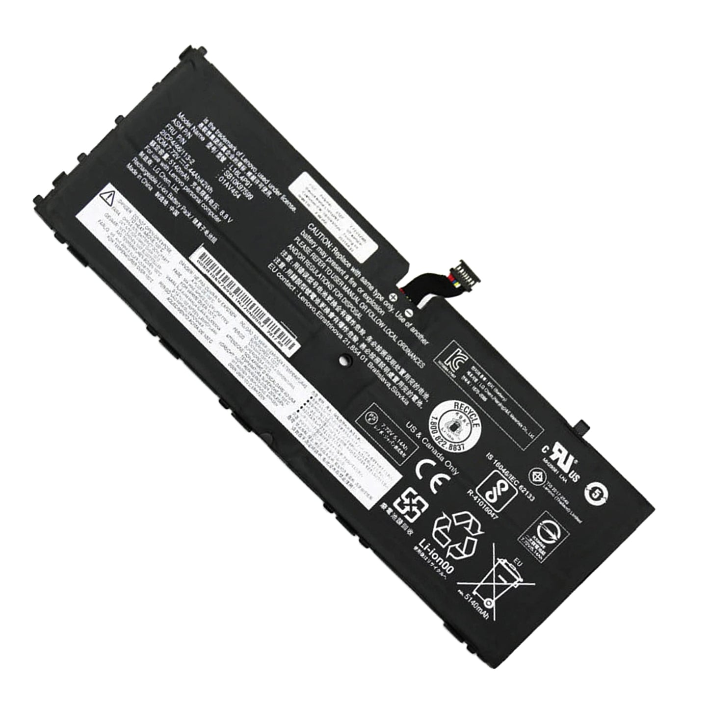 KELESY Neuer, echter Original-Laptop-Akku L16L4P91, 7,72 V, 42 Wh, für Lenovo ThinkPad X1 Tablet GEN 3, 3. GEN-20KJ000NAU 01AV454
