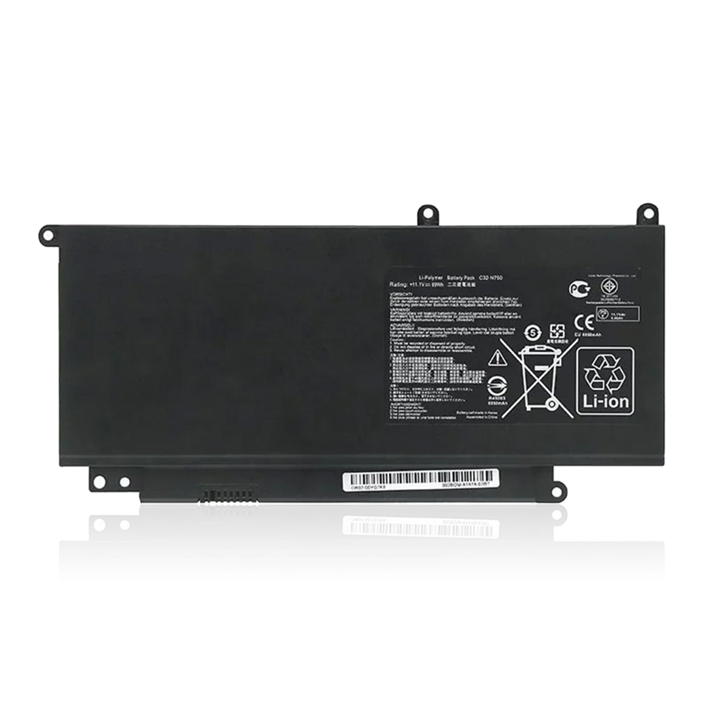 KELESY Batería C32-N750 para ordenador portátil, Pila de 11,1 V y 6260mAh para ASUS N750, N750J, N750JK, N750JV, N750Y47JK-SL