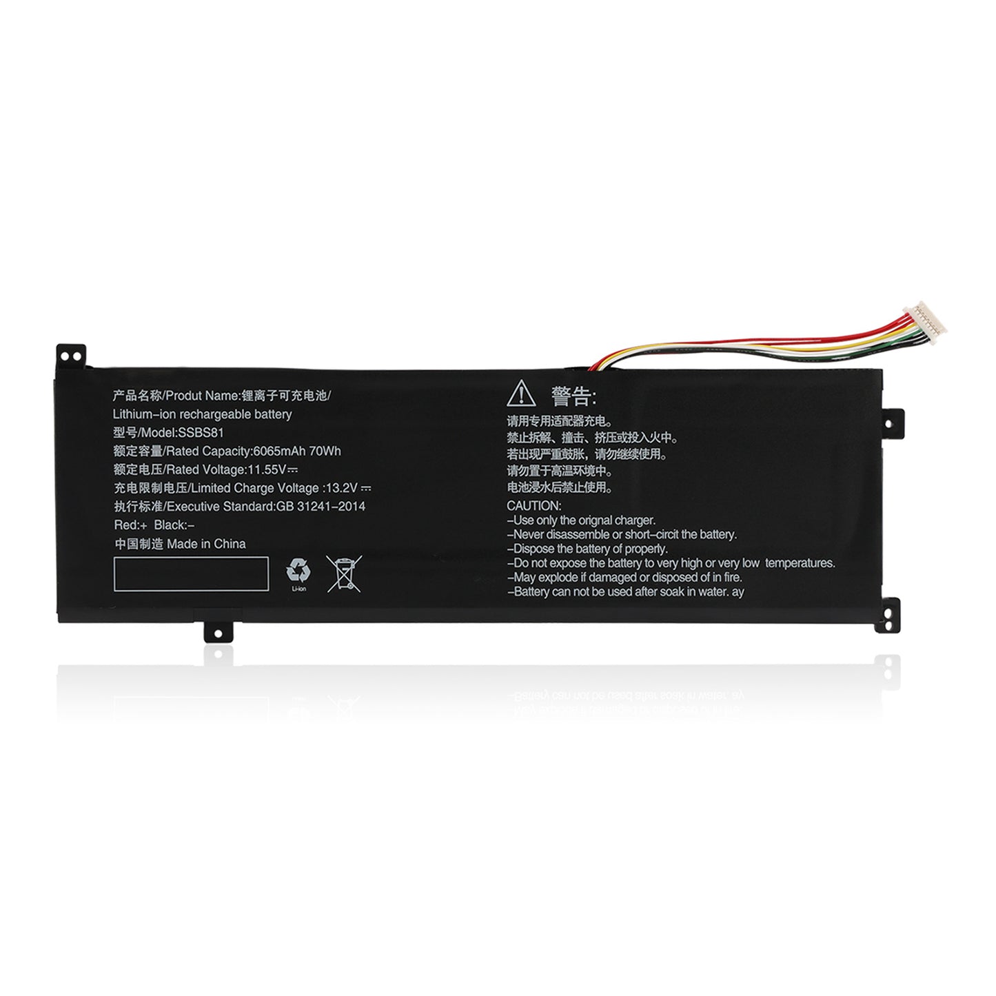 KELESY Neuer Laptop-Akku SSBS81 11,55 V 70 Wh/6065 mAh für 16 16Pro 16HDS-7BB6U 16HD-5BB6U 2022 Edition R5 2023 R7-6800H Notebook