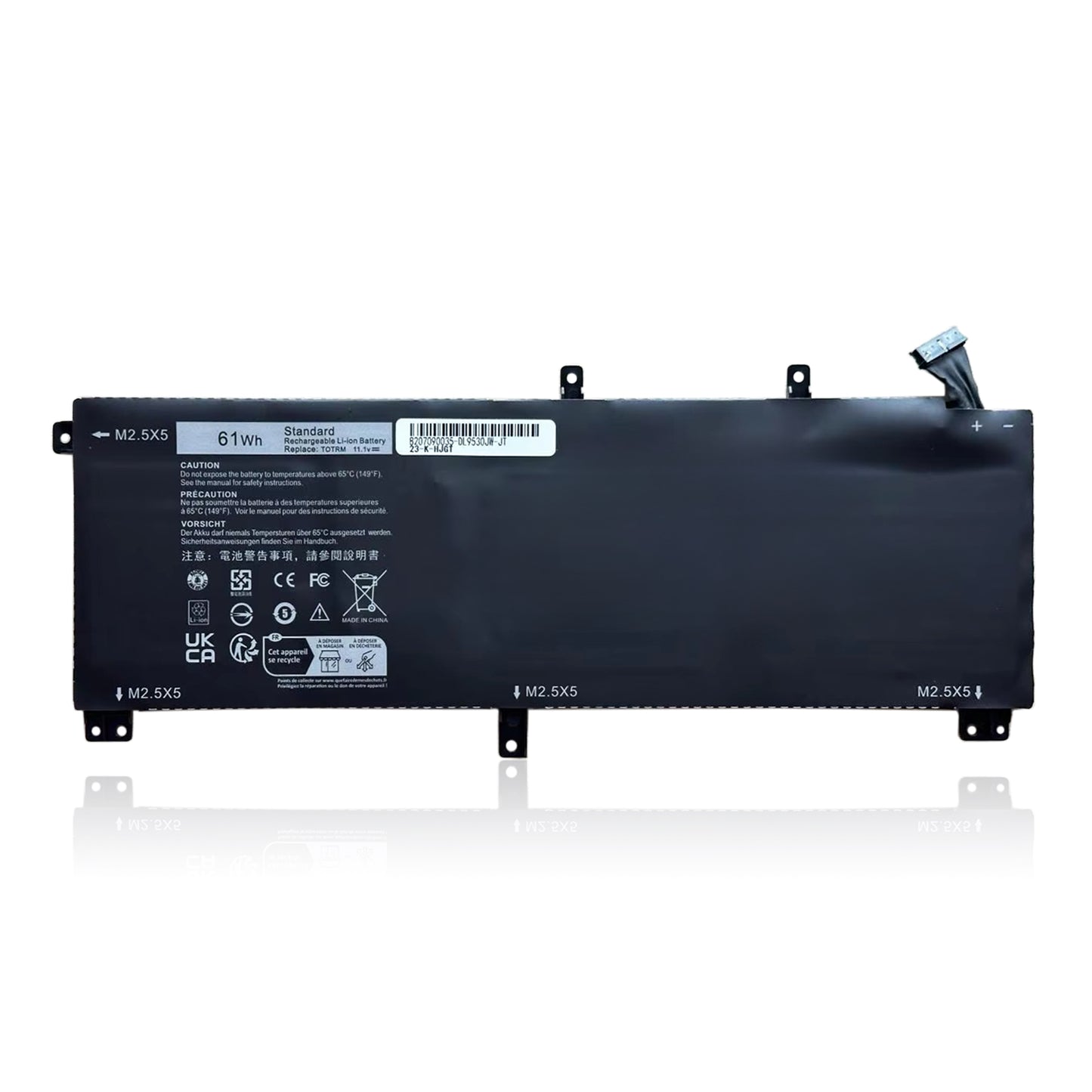 KELESY TOTRM T0TRM Laptop Battery for For Dell XPS 15 9530 Precision M3800 H76MV 7D1WJ 11.1V 61WH Free Tools