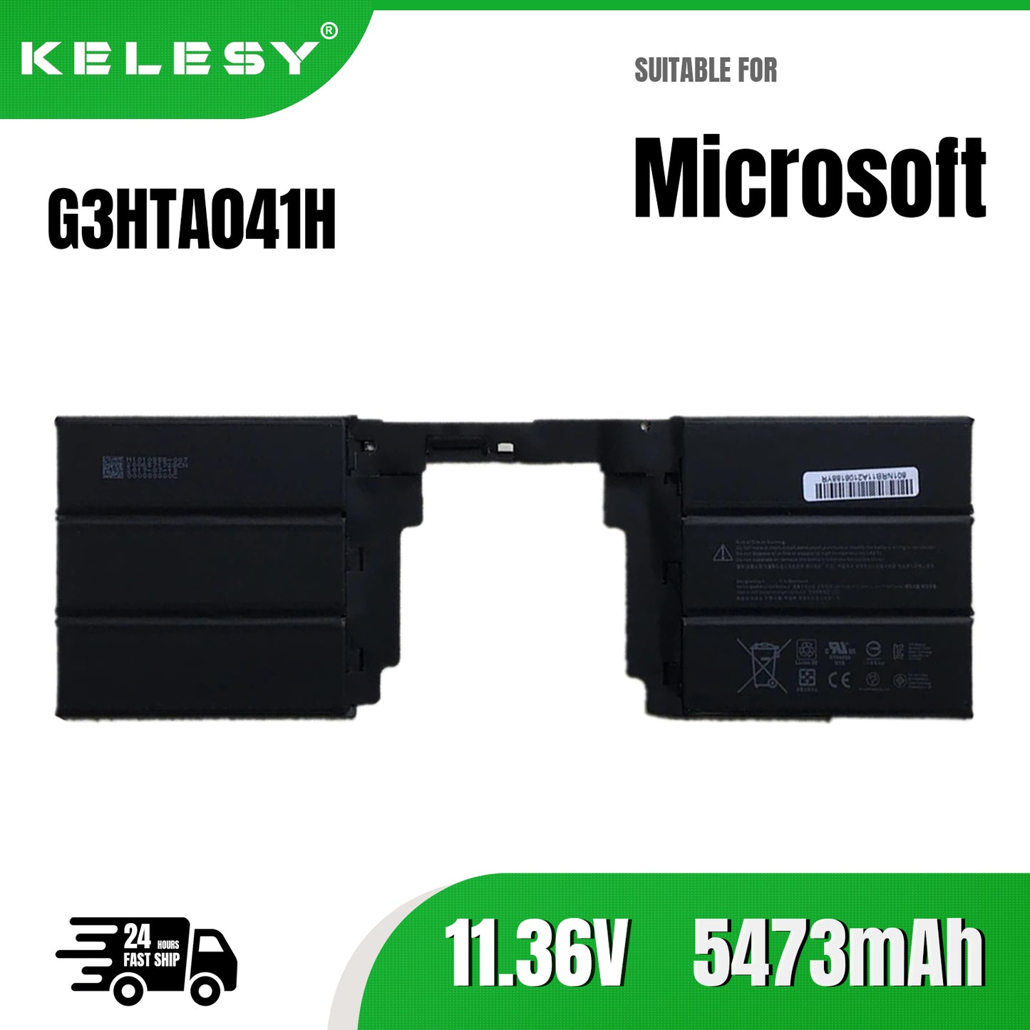 KELESY G3HTA040H G3HTA041H Laptop Battery For Microsoft Surface Book 2 2nd Gen 15" 1793 Keyboard 11.36V 5473mAh