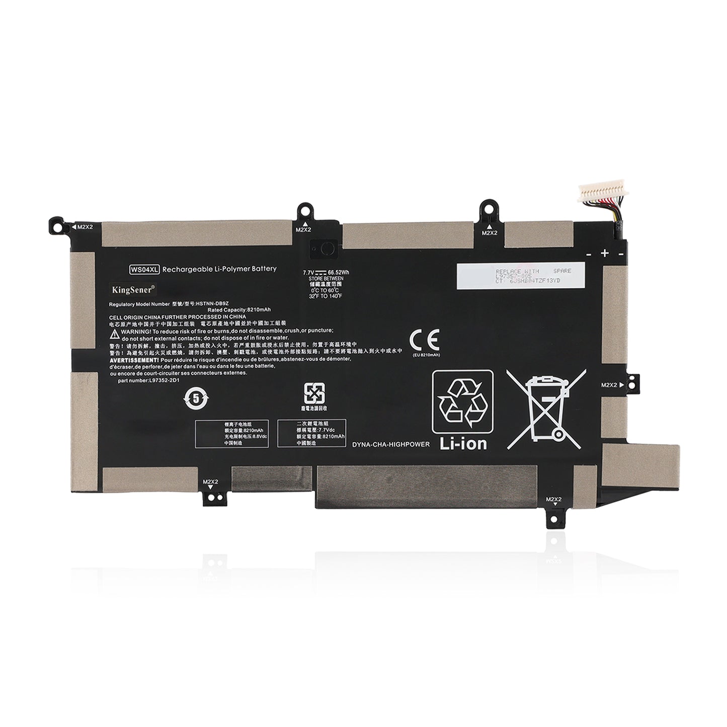 KELESY WS04XL Laptop Battery for HP Spectre X360 14-EA 14T-EA000 14-EA0007NA 14-EA0002NI 14-EA0003NS L97352-2D1 L97357-005