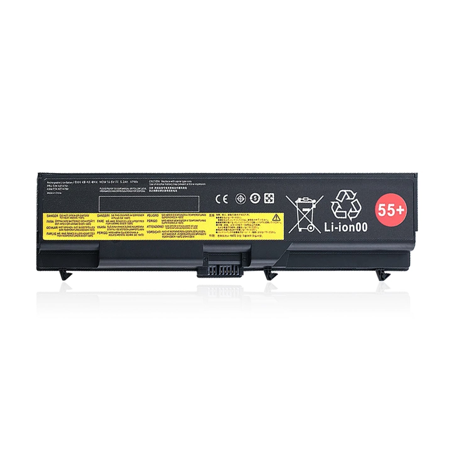 KELESY batería T410 55 + para portátil, para Lenovo ThinkPad L512, L412, L520, E425, E520, E525, W520, T420, T510, T520, 42T4751