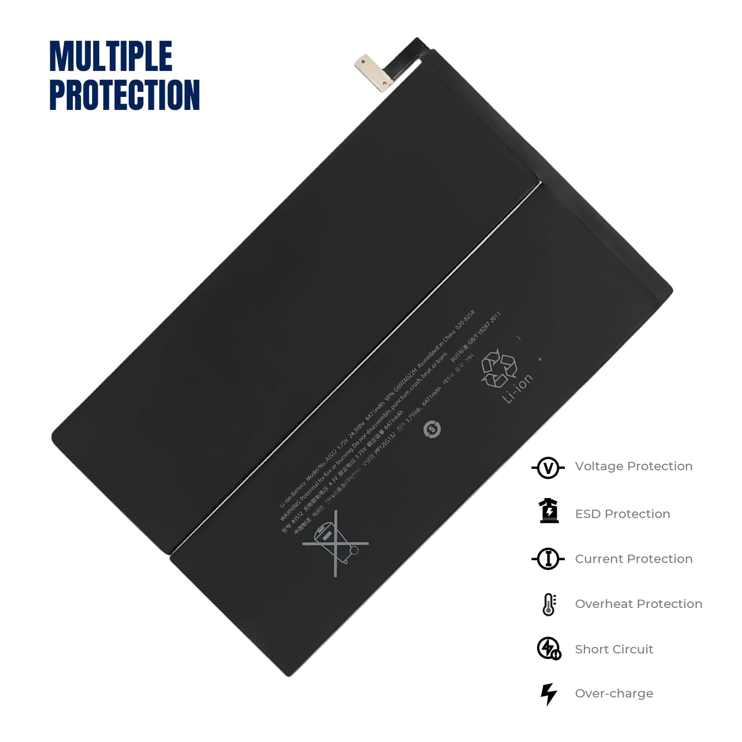 KELESY A1512 Tablet-Akku für Apple iPad Mini 2 & iPad Mini 3 A1489 A1490 A1491 A1599 A1600 A1601 ME276LL/A MF066LL/A