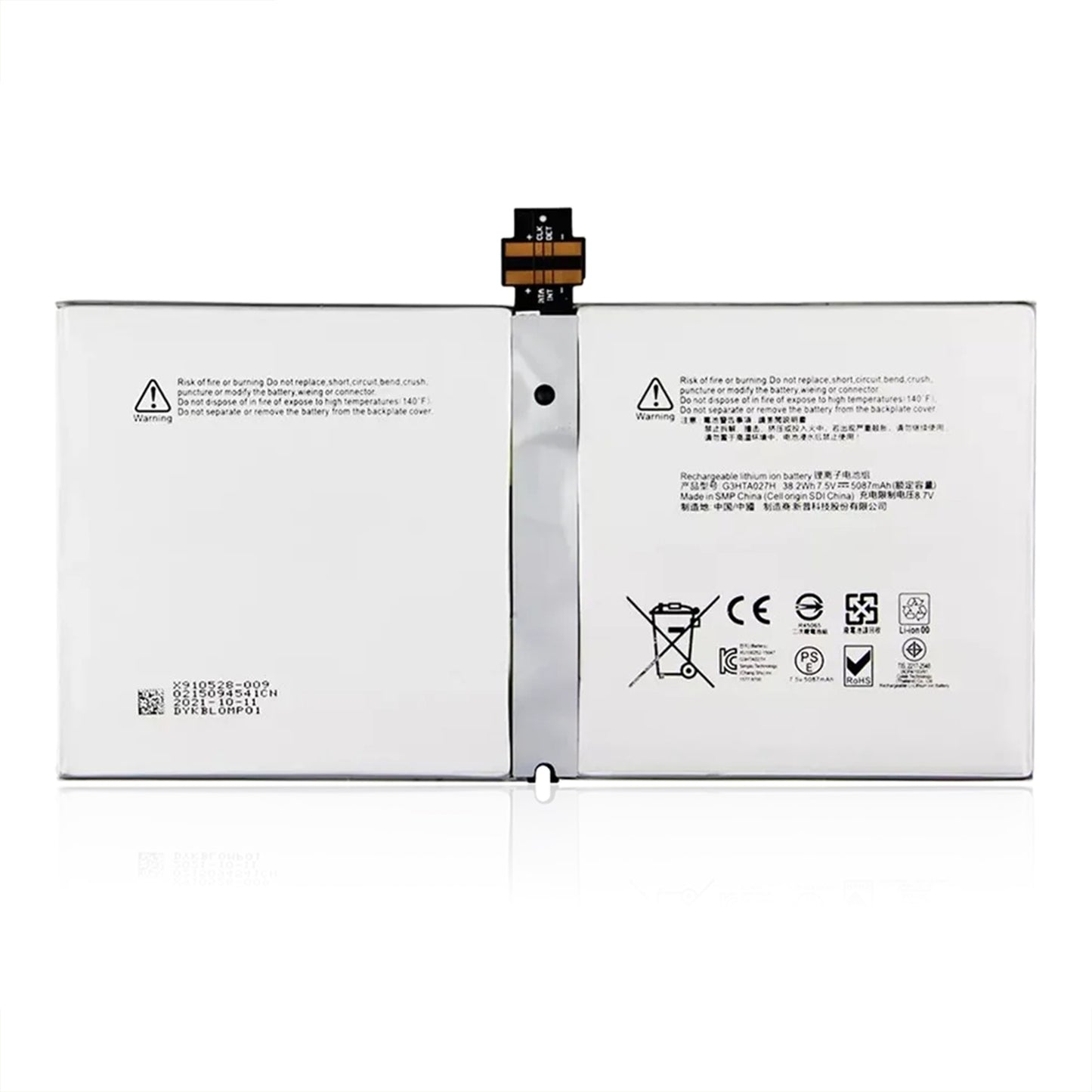 KELESY G3HTA027H DYNR01 Laptop Battery For Microsoft Surface Pro 4 1724 12.3" Tablet 7.5V 38.2WH/5087mAh With Tools