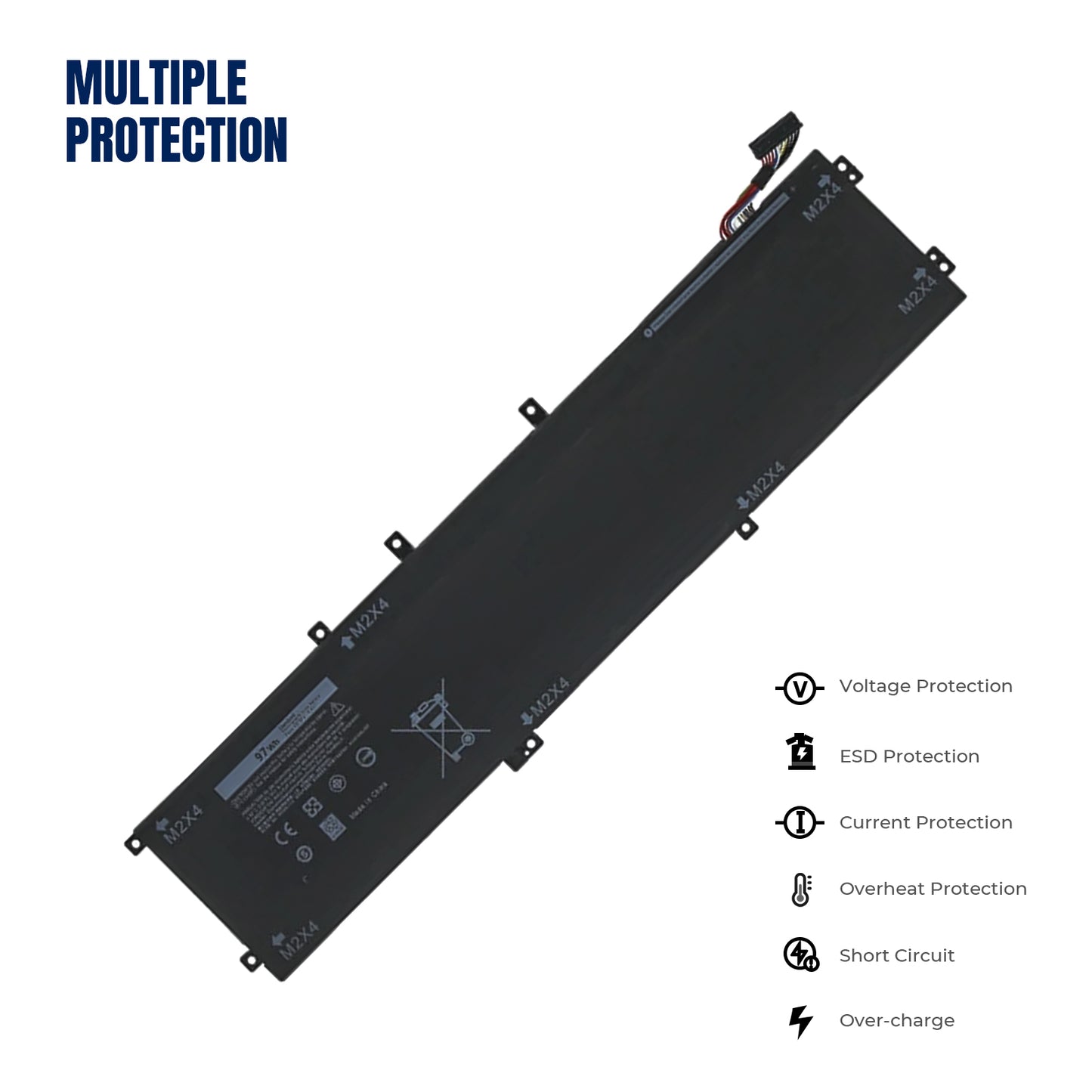 KELESY New 6GTPY H5H20 Laptop Battery For DELL XPS 15 9570 9560 7590 For DELL Precision 5520 5530 Series Notebook 97WH 56WH