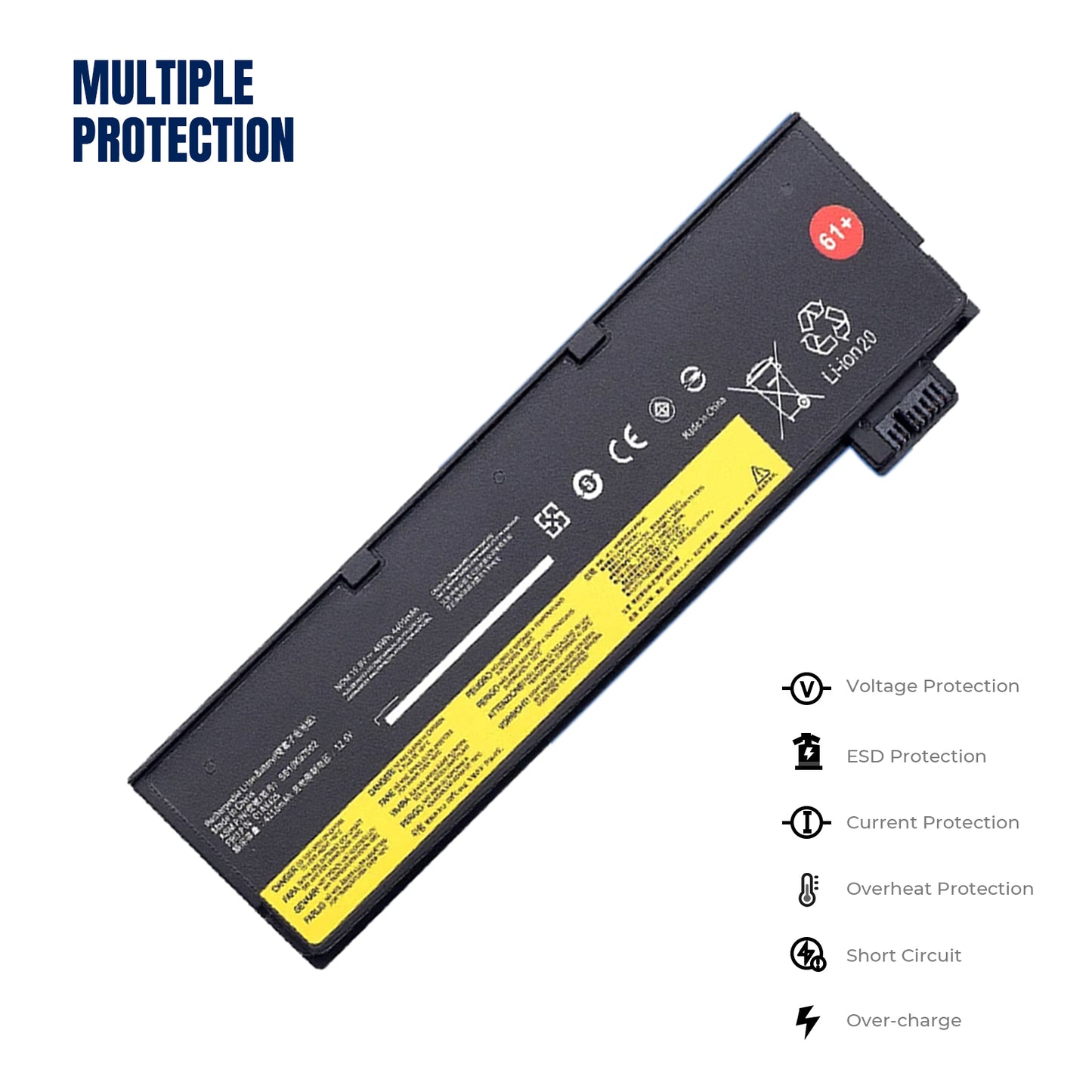 KELESY batería para portátil, pila para Lenovo ThinkPad T470, T570, T480, T580, A475, P51S, P52S, TP25, 01AV491, 01AV427