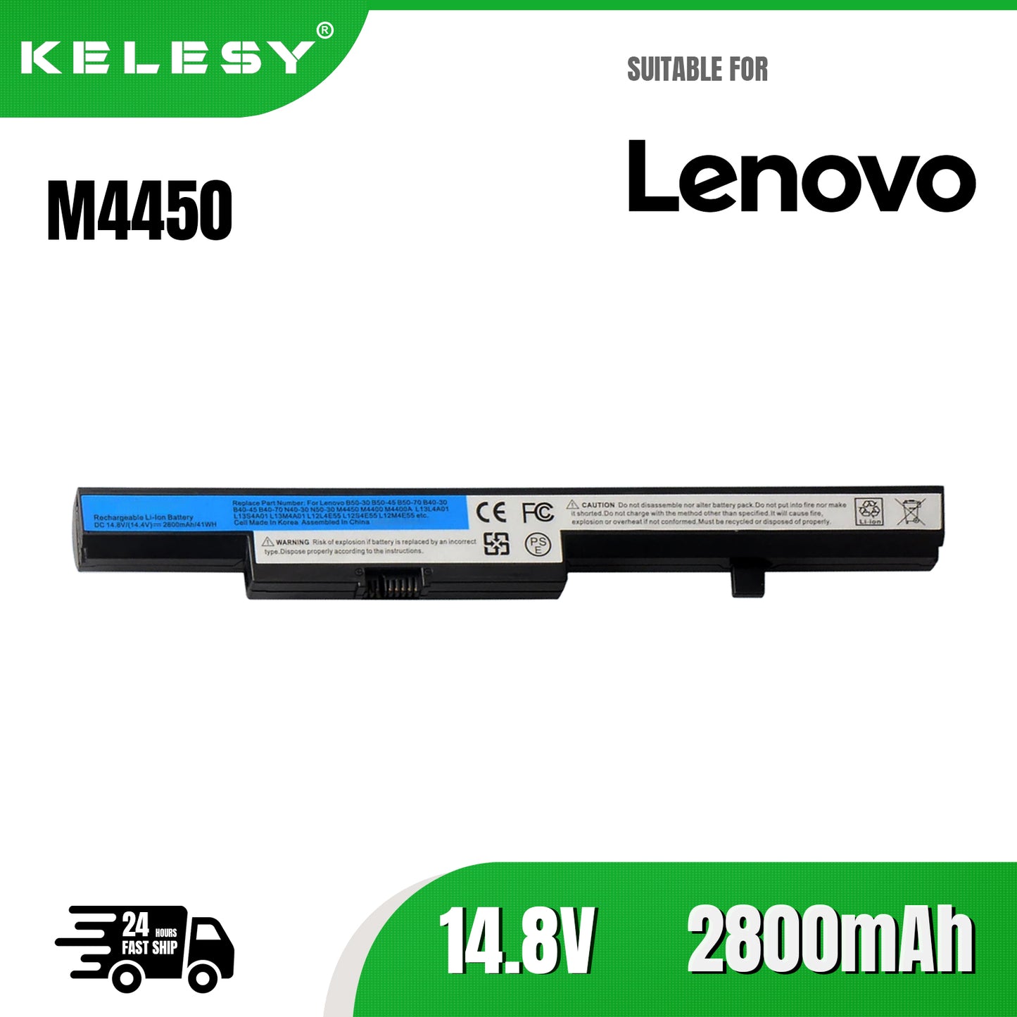 KELESY 2800mAh L13L4A01 batería del ordenador portátil para Lenovo B50-70 B40-70 B50-30 B50-45 B40-30 B50 M4450 M4400 M4400A