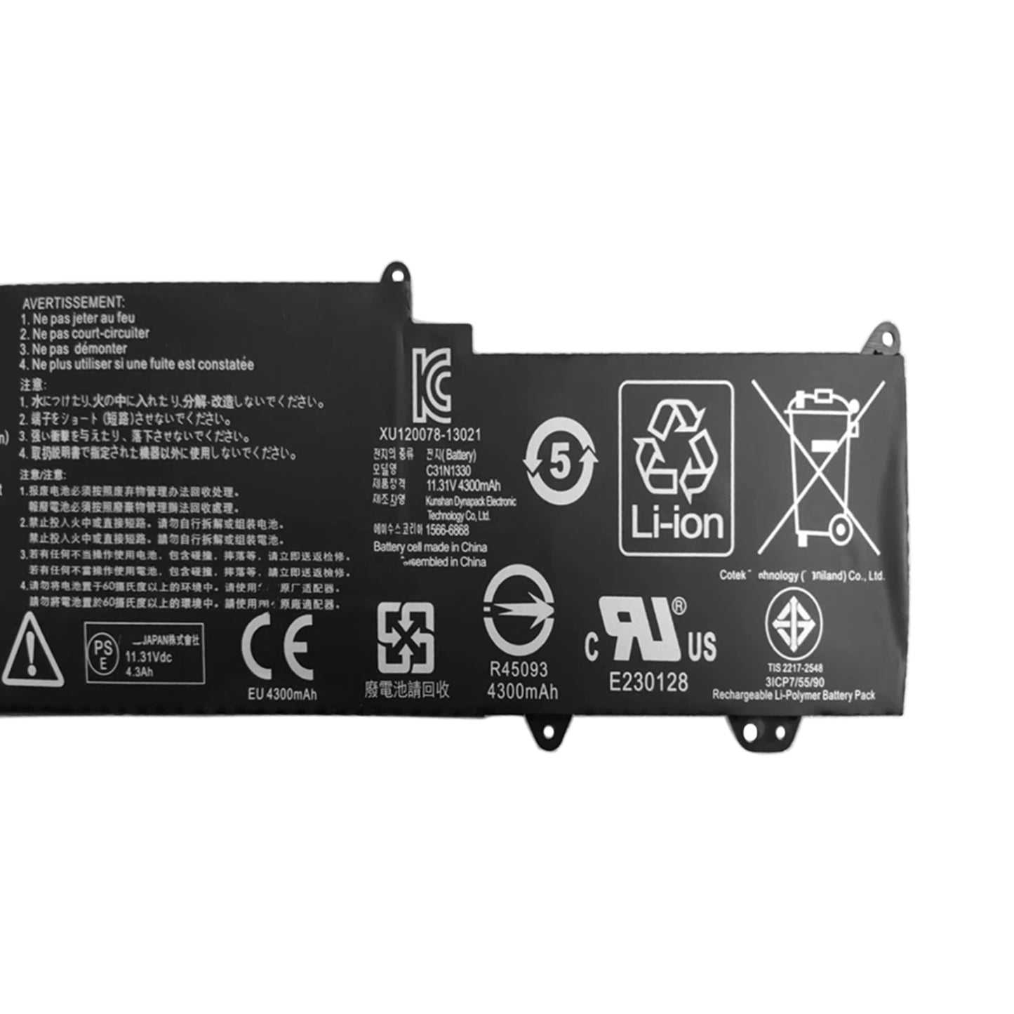 KELESY C31N1330 Laptop-Akku für ASUS ZenBook UX32L UX32LA UX32LN UX32LN-R4053H 0B200-00070200 11,31 V 50 WH