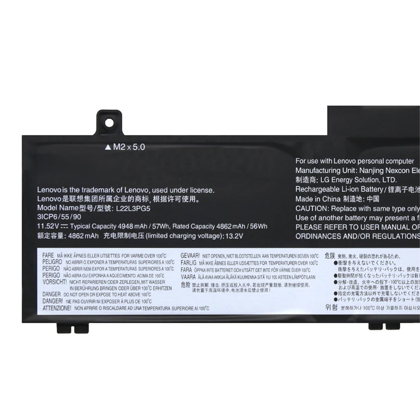 KELESY L22L3PG5 L22B3PG5 L22C3PG5 L22D3PG5 L22M3PG5 Laptop-Akku für Lenovo ThinkPad E14 G5 E16 Gen 1 11,52 V 4948 mAh 57 Wh
