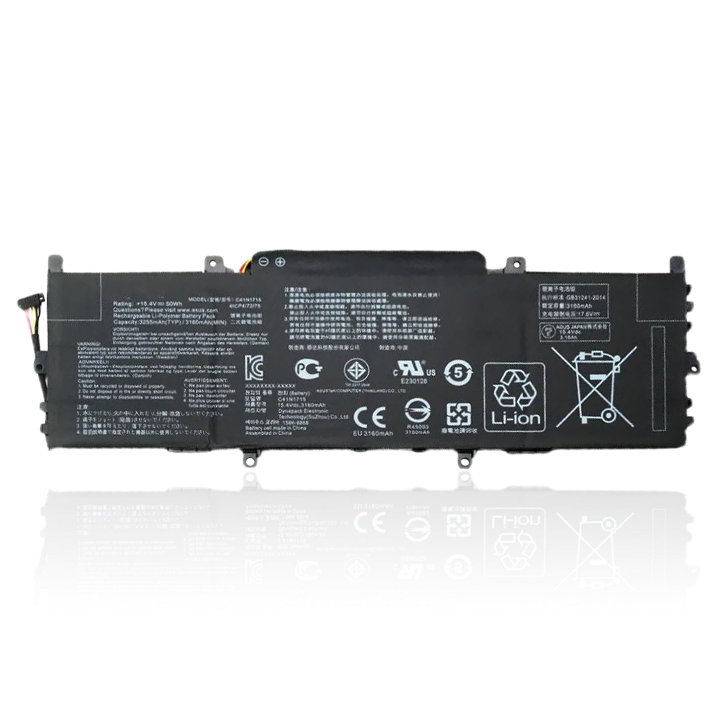 KELESY 15.4V 50WH C41N1715 Laptop Battery For Asus ZenBook 13 UX331FN-EG034T UX331UN UX331UA-EG170T U3100FN 0B200-02760000