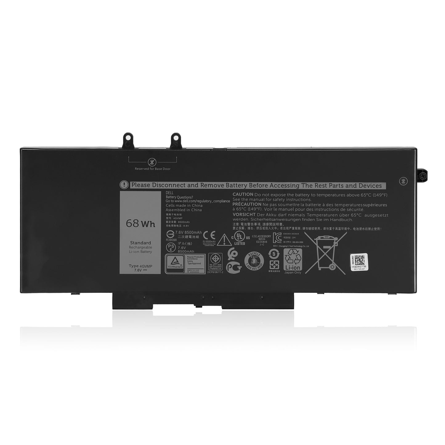 KELESY 4GVMP 7.6V 68Wh Laptop Battery For Dell Latitude 5400 5410 5500 Precision 3540 3550 Inspiron 7590 2-in-1 Series
