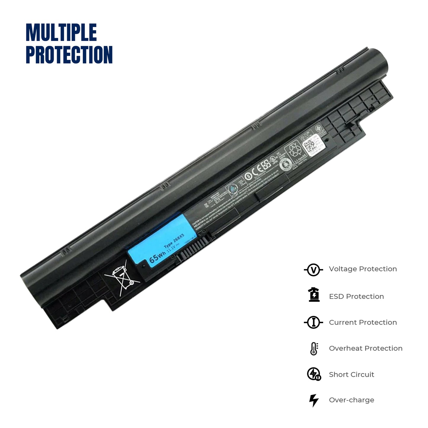 KELESY 65Wh 11.1V 268X5 оригинальный новый аккумулятор для DELL Vostro V131R V131D для Inspiron 13Z N311z 14Z N411z H2XW1 H7XW1