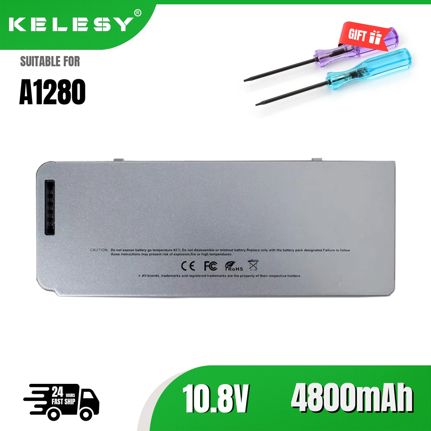 KELESY Batería de ordenador portátil A1280 para Apple MacBook, 13 ", A1278 (versión 2008), MB466LL/A, MB466, MB771LLA, MB771
