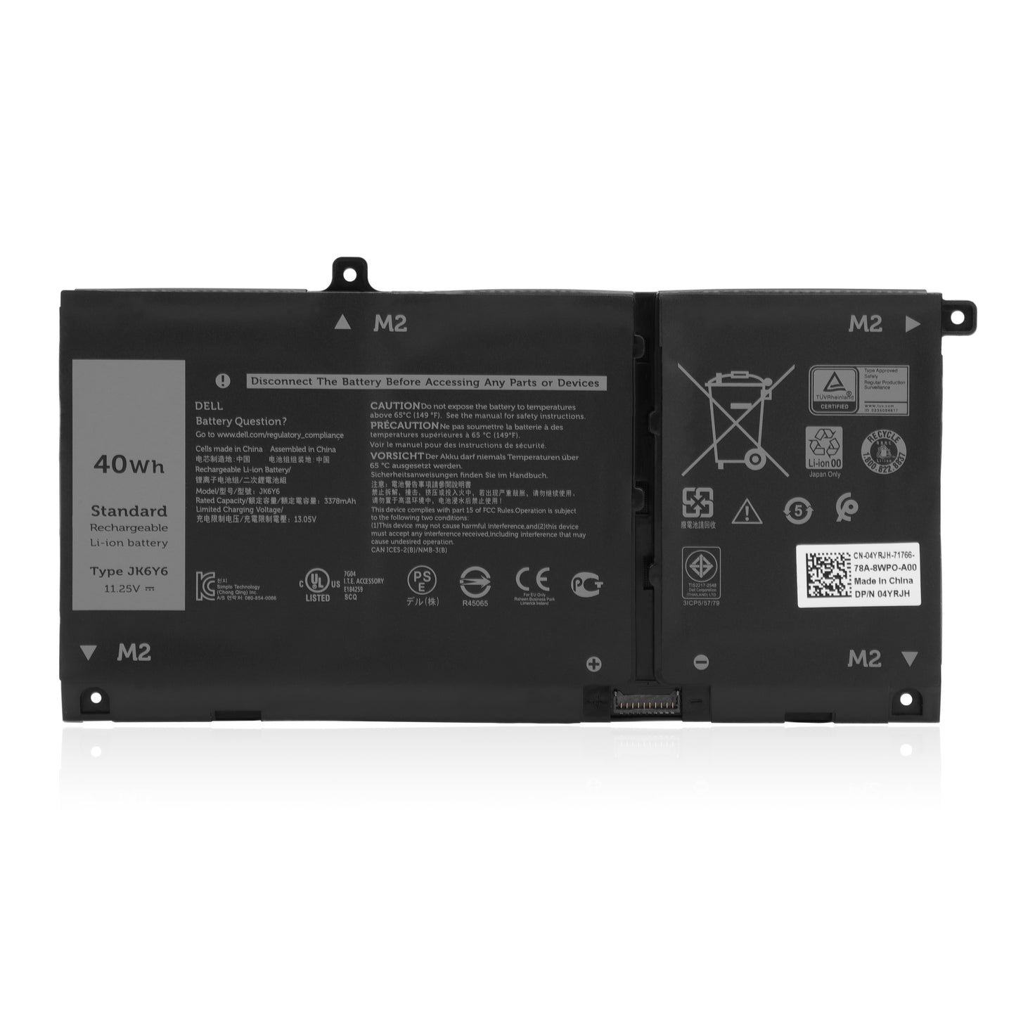KELESY JK6Y6 11.25V 40WH Laptop Battery For Dell Latitude 3410 3510 Vostro 14 5402 5501 5502 Inspiron 5300 5301 9077G H5CKD