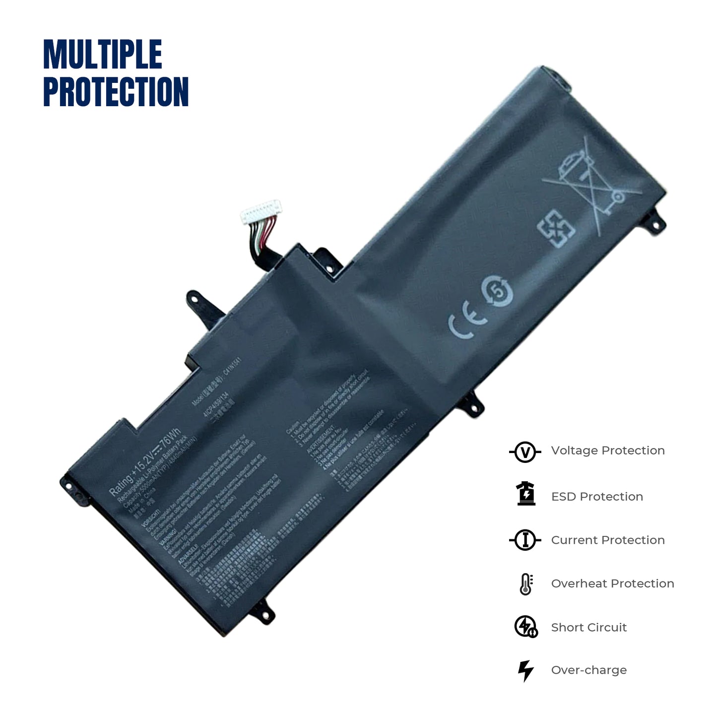 KELESY C41N1541 Laptop-Akku für ASUS ROG GL702 GL702V GL702VM GL702VS GL702VT GL702VM1A 0B200-02070000 15,2 V 76 WH