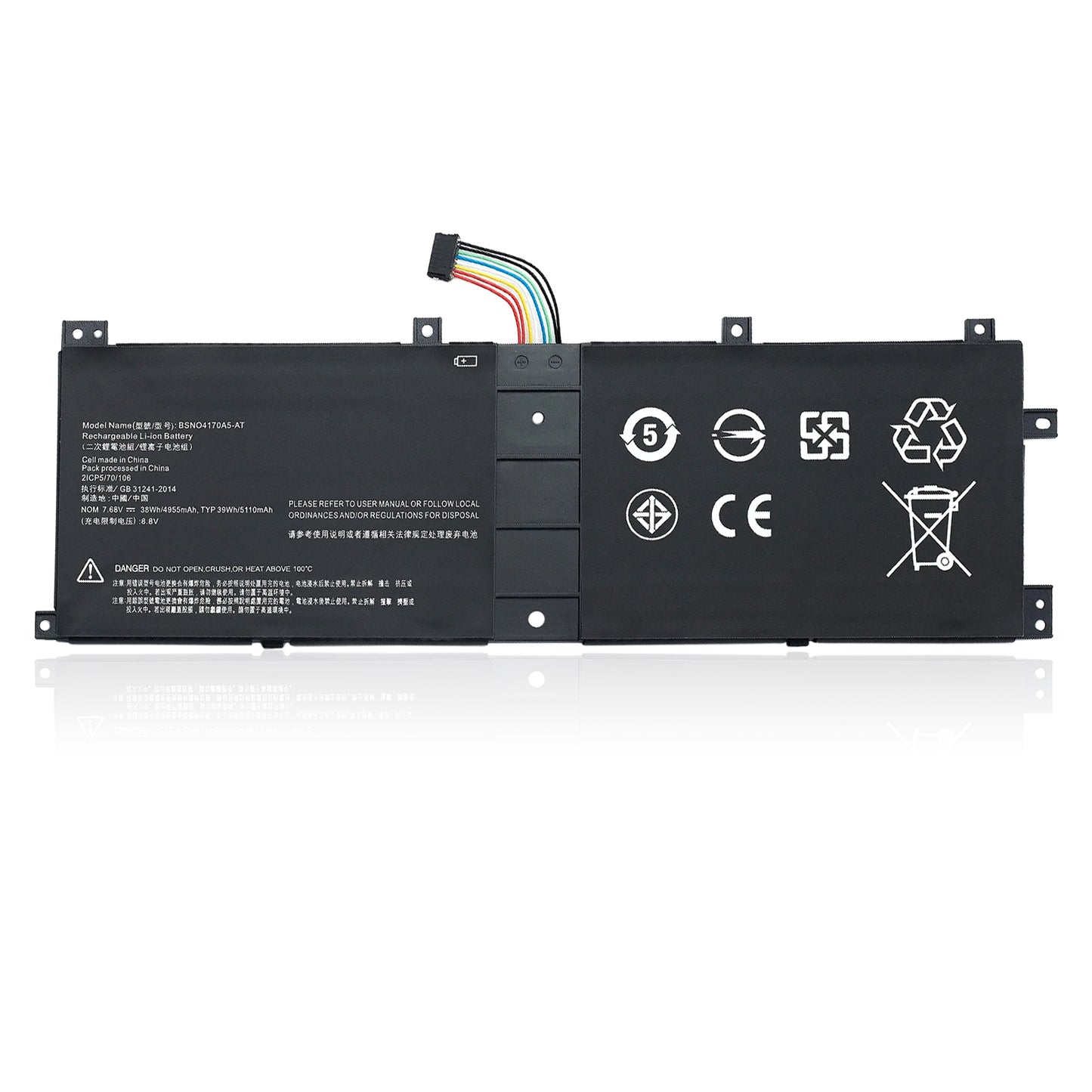 KELESY NOBI BSNO4170A5-AT Laptop Battery For Lenovo Miix 520 510 510-12IKB 510-12ISK 520-12IKB LH5B10L67278 5B10L68713 7.68V