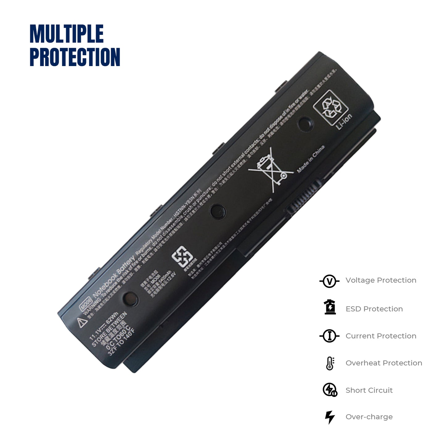 KELESY New 6Cell 11.1V 62Wh MO06 Laptop Battery For HP DV4-5000 DV6-7000 DV7-7000 HSTNN-YB3N HSTNN-LB3P 671567-421 671731-001 TPN-W106