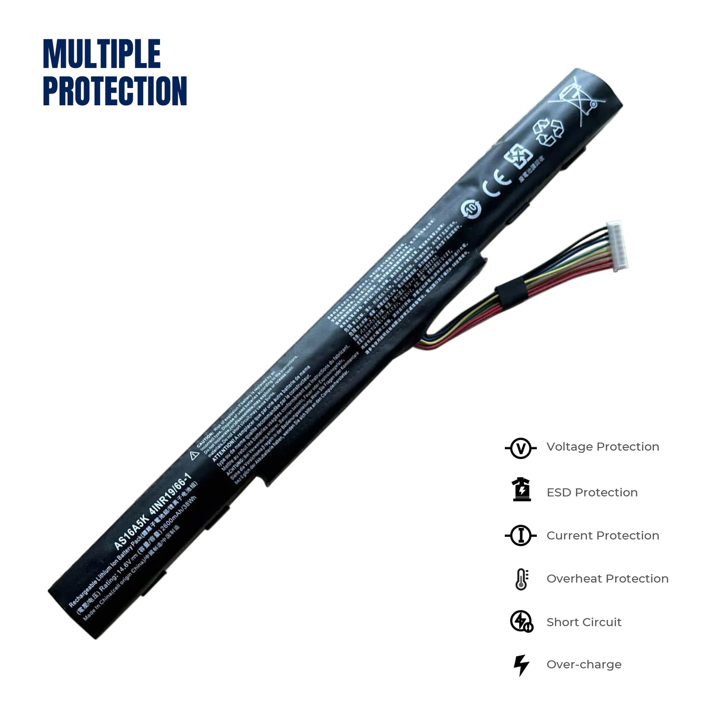 KELESY Laptop Battery AS16A5K (4ICR19/66) AS16A7K AS16A8K For Acer Aspire E15 E5-475 E5-575 E5-476 ES1-432