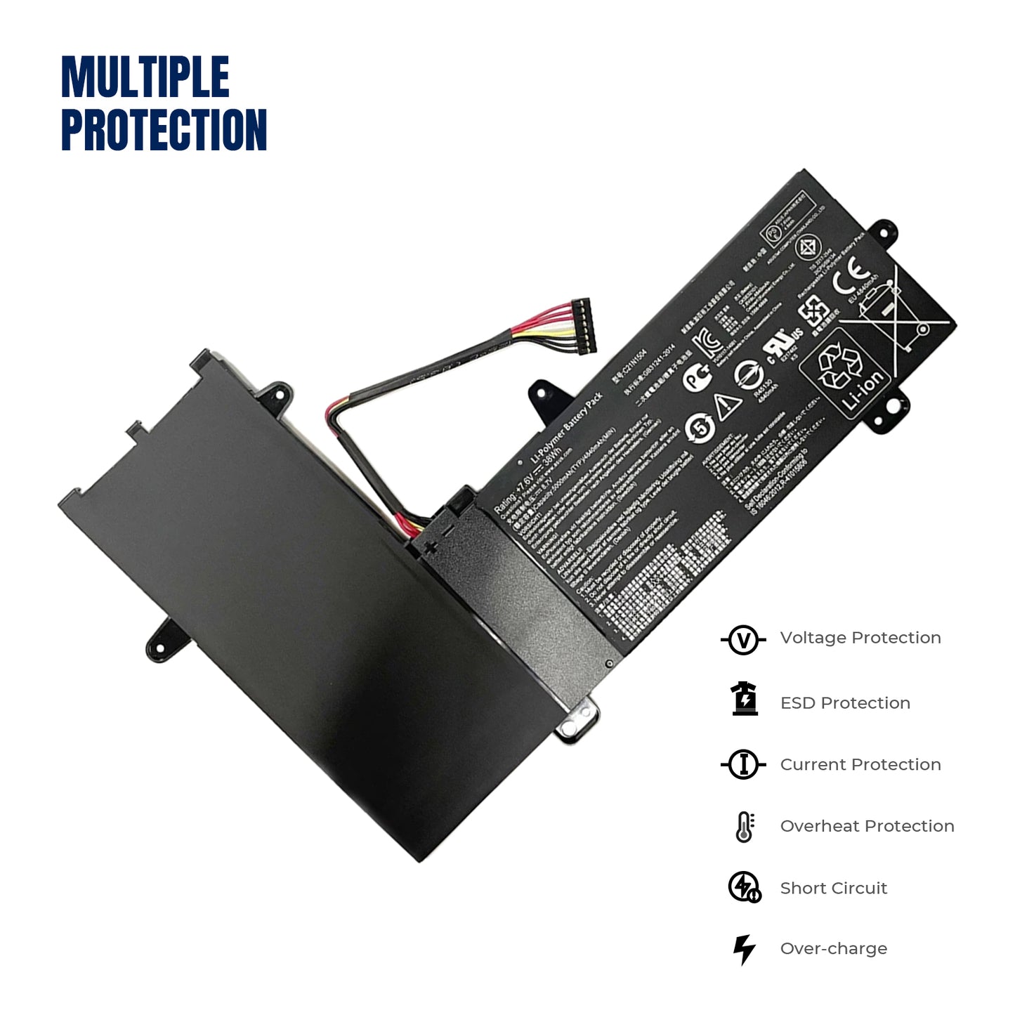 KELESY C21N1504 B21N1504 Laptop Battery for ASUS Transformer Book Flip TP200S TP200SA E205SA TP200SA3050 EeeBook 7.6V 38Wh