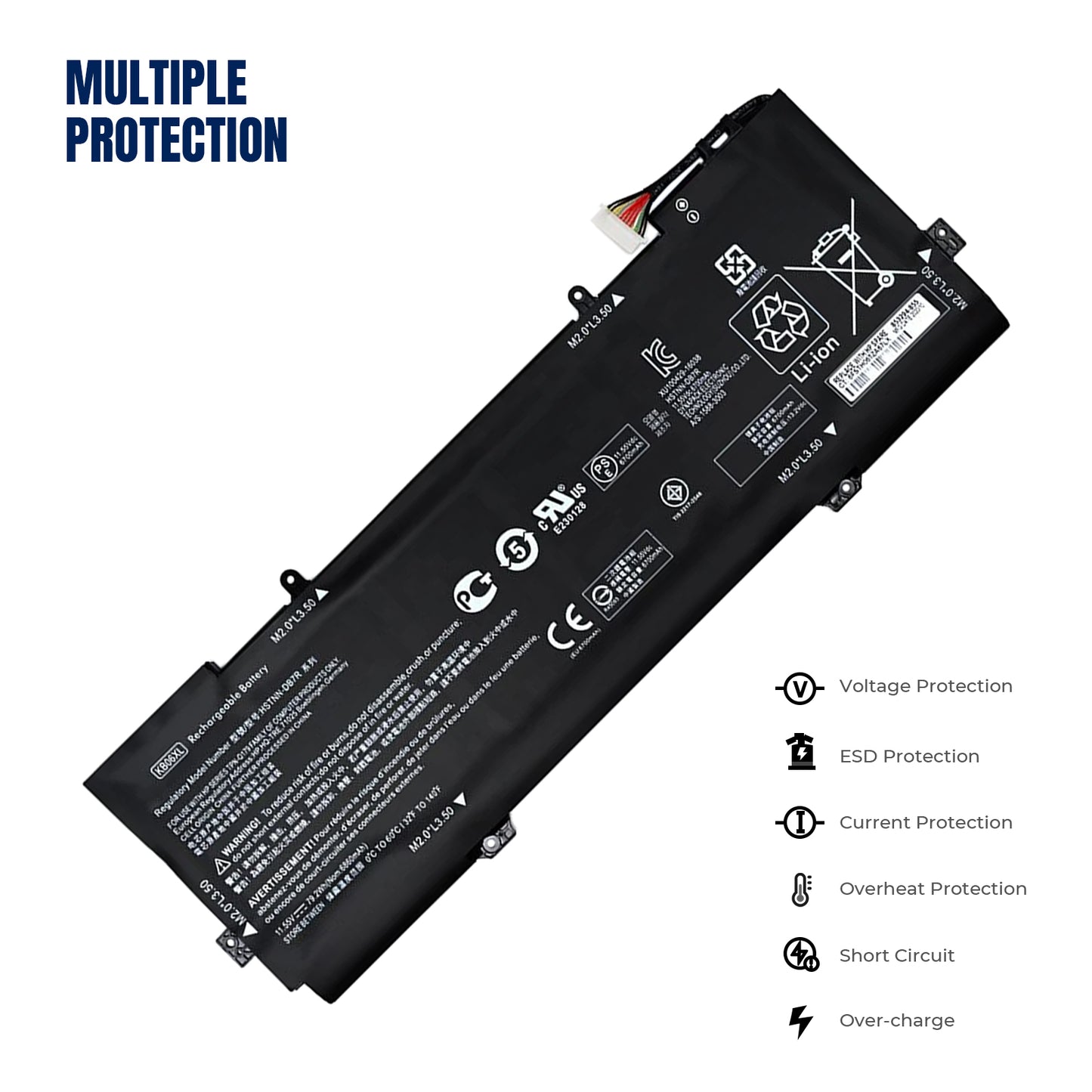 KELESY KB06XL Laptop Battery For HP Spectre x360 15-BL002XX Z6L01EA Z6K97EA Z6K99EA Z6K96EA Z6L00EA Z6L02EA HSTNN-DB7R 79.2WH